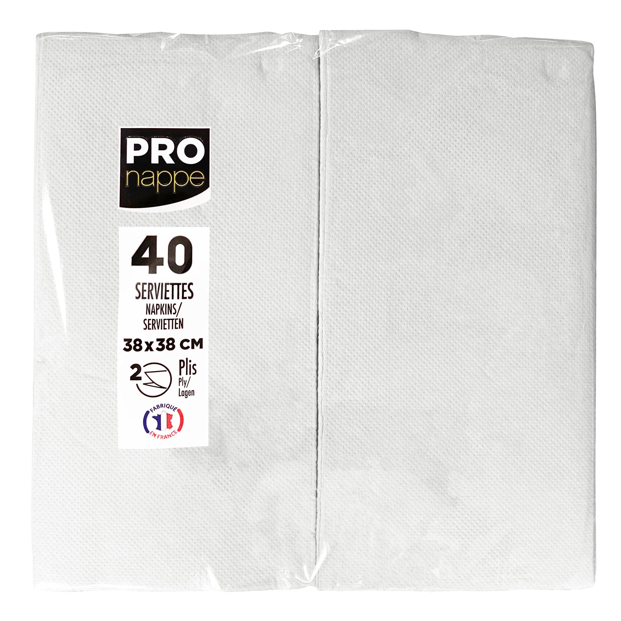PROnappe Serviette 38x38cm ws 40St