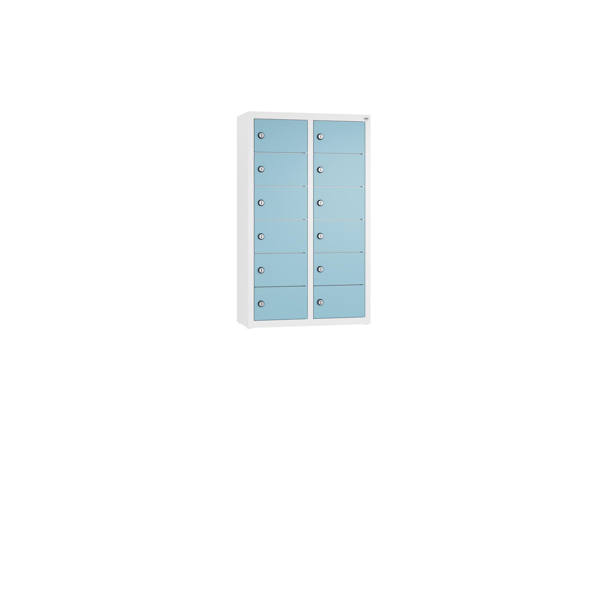 C+P Spind 12Fächer 77x46x20cm ws/architekturbl