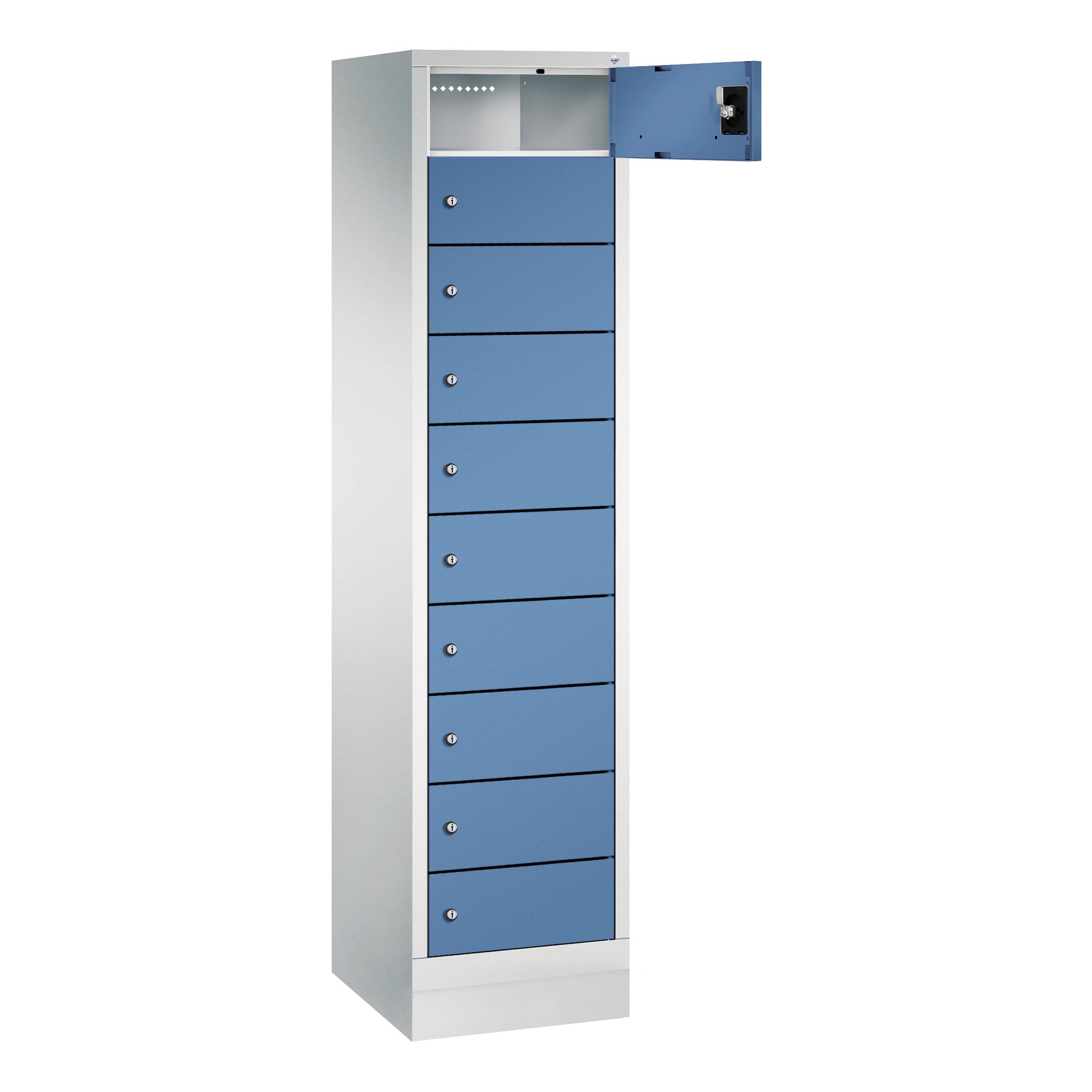 C+P Spind Evolo48 Steckplatz 185x42x50cm lgr/fbl