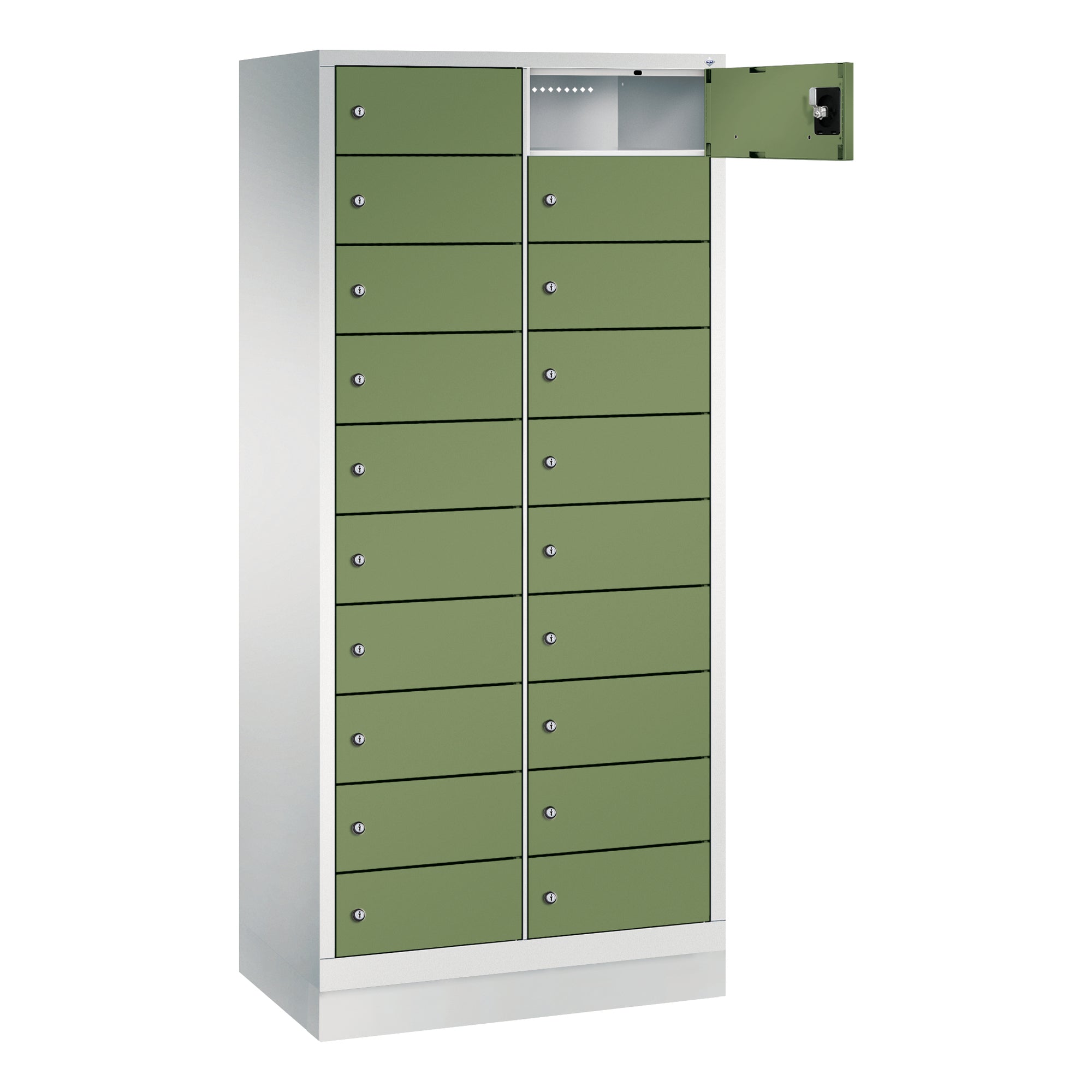 C+P Spind Evolo48 Steckplatz 180x81x50cm lgr/resedagn