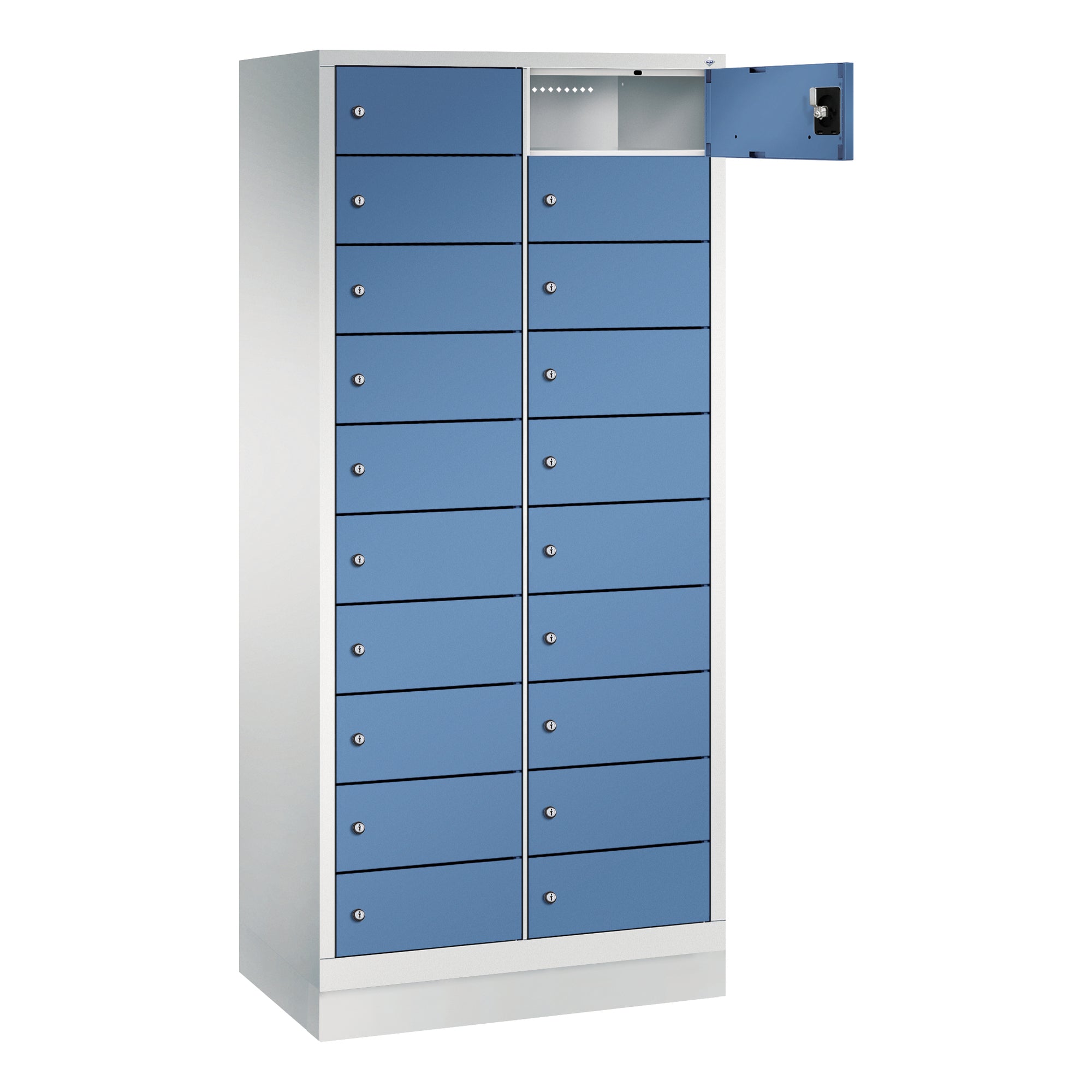 C+P Spind Evolo48 Steckplatz 180x81x50cm lgr/fbl