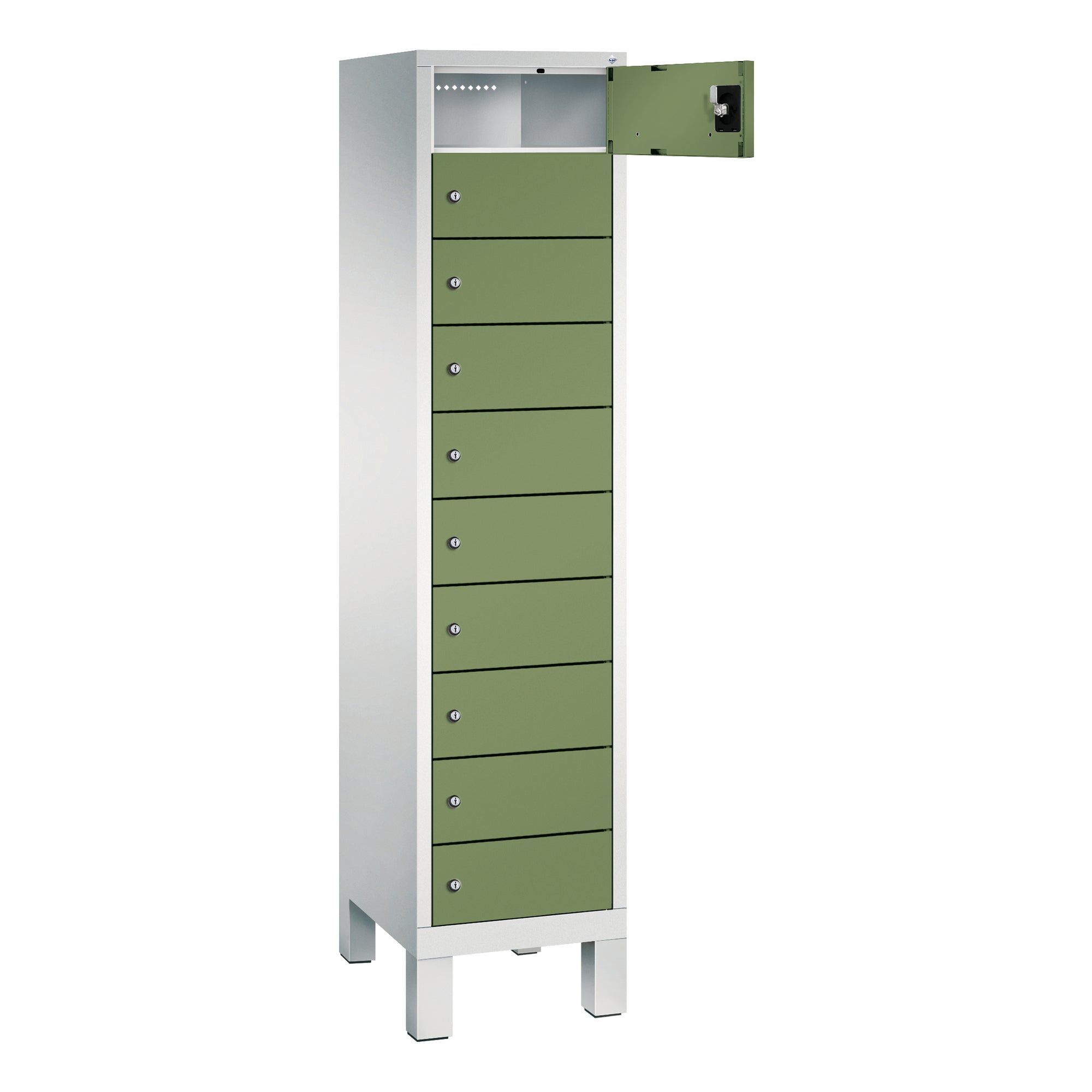 C+P Spind Evolo48 Steckplatz 185x42x50cm lgr/resedagn