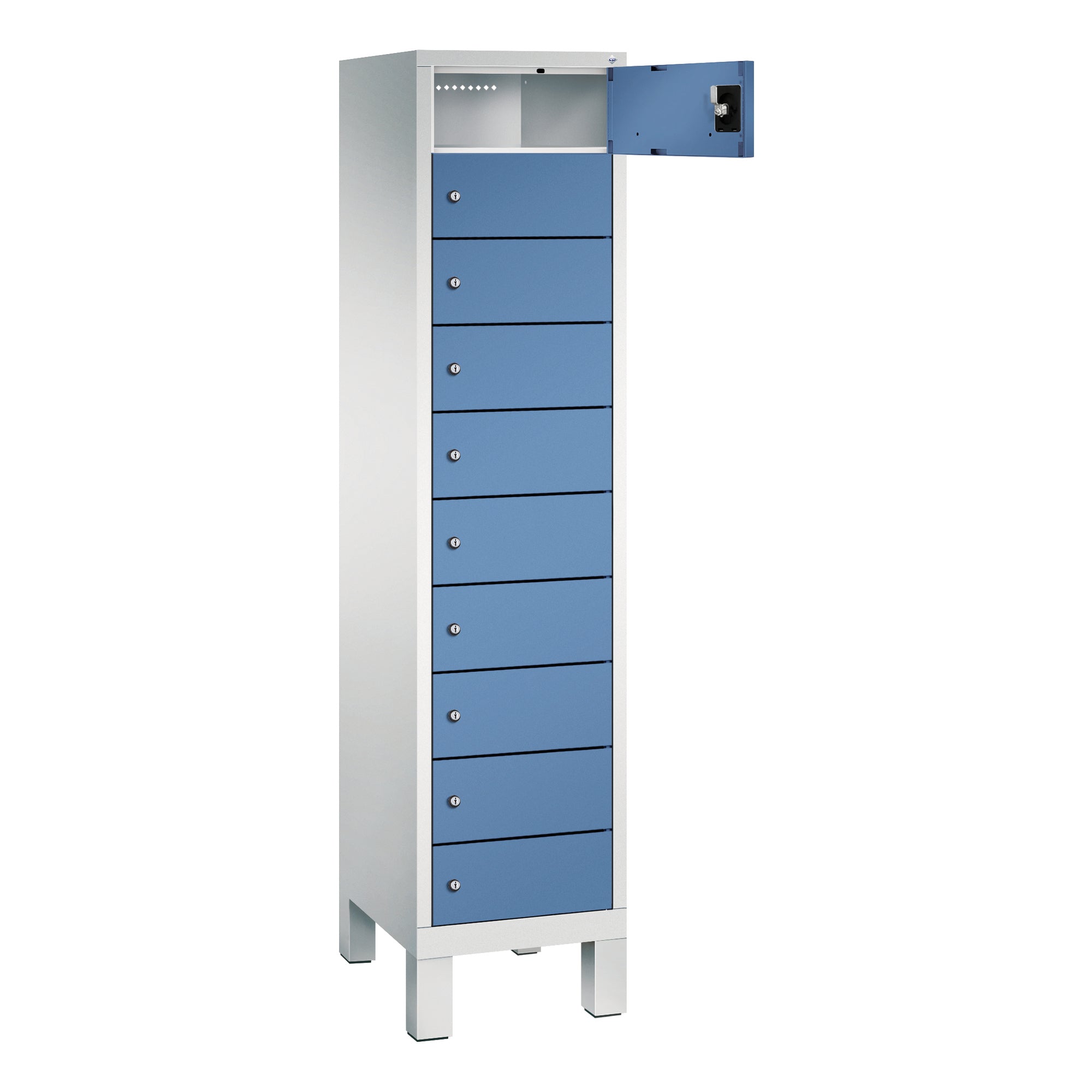 C+P Spind Evolo48 Steckplatz 185x42x50cm lgr/fbl