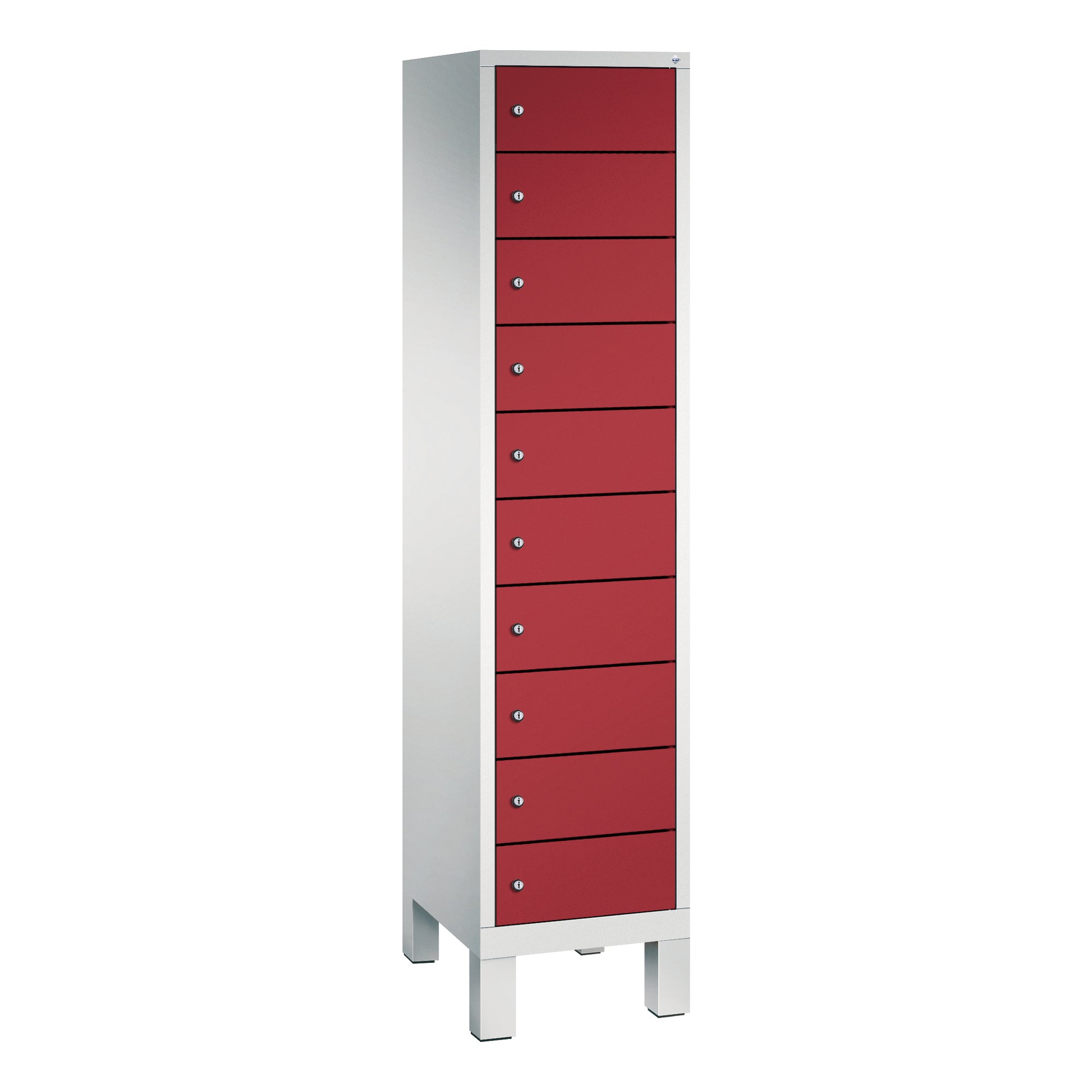 C+P Spind Evolo48 Steckplatz 185x42x50cm lgr/rrt