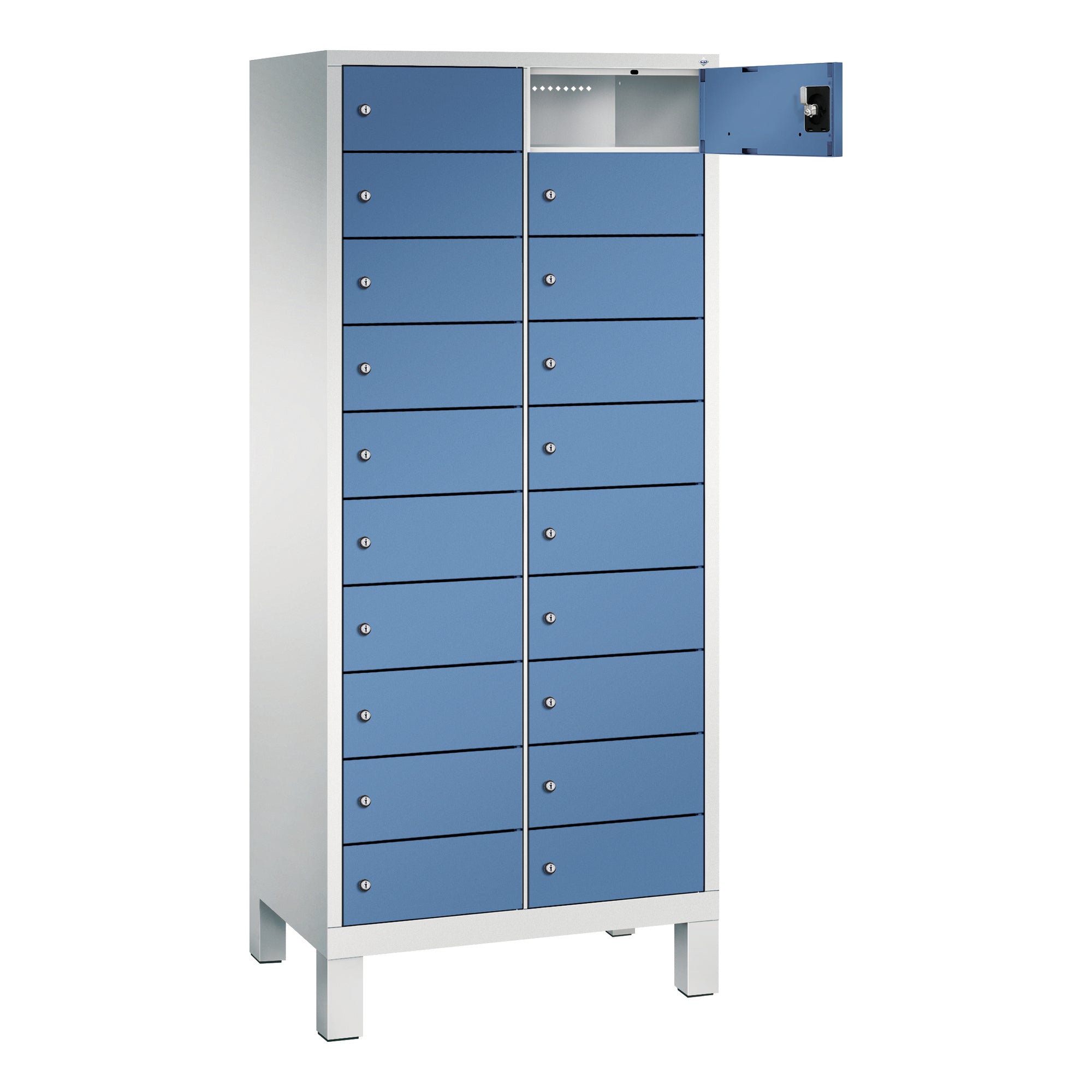 C+P Spind Evolo48 170x81x50cm lgr/fbl