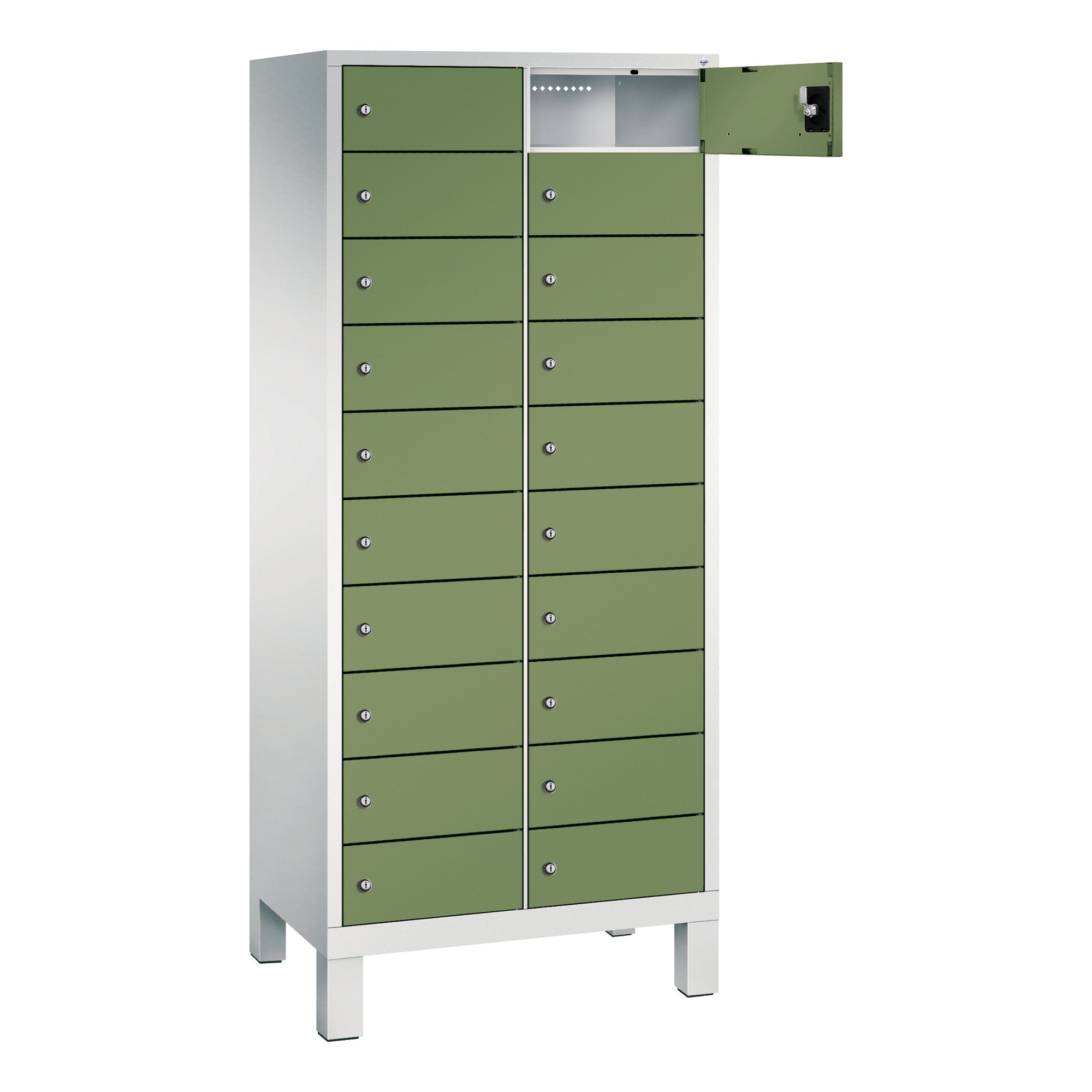 C+P Spind Evolo48 Steckplatz 170x81x50cm lgr/resedagn