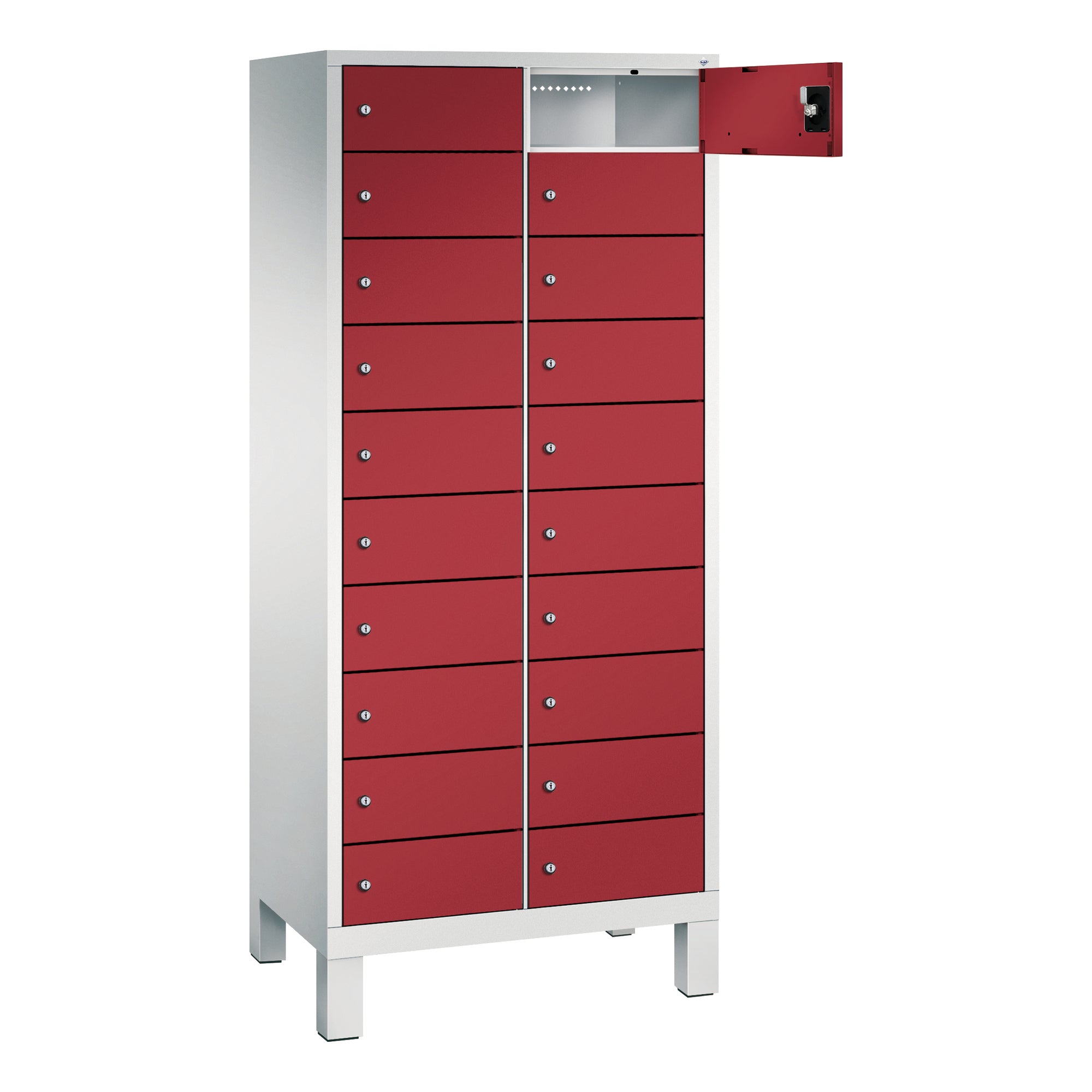 C+P Spind Evolo48 Steckplatz 170x81x50cm lgr/rrt