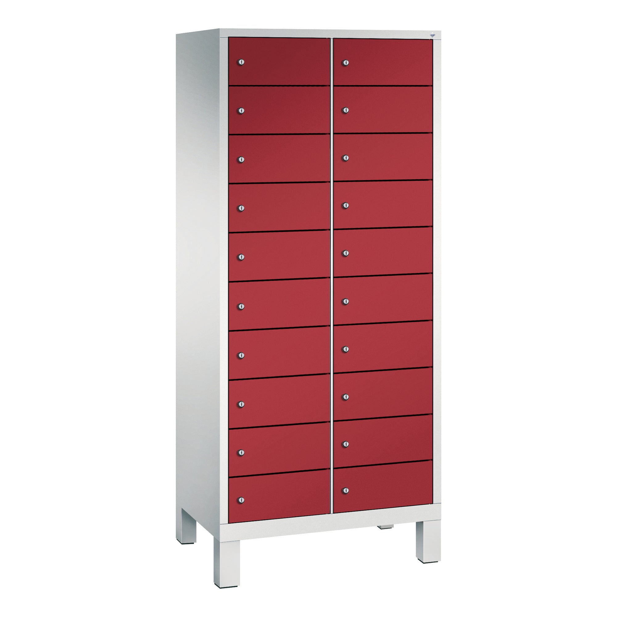 C+P Spind Evolo48 Steckplatz 170x81x50cm lgr/rrt