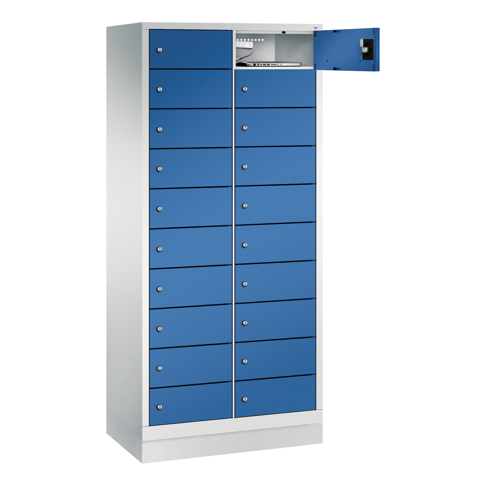 C+P Spind Evolo48 Steckplatz 180x81x50cm lgr/ebl