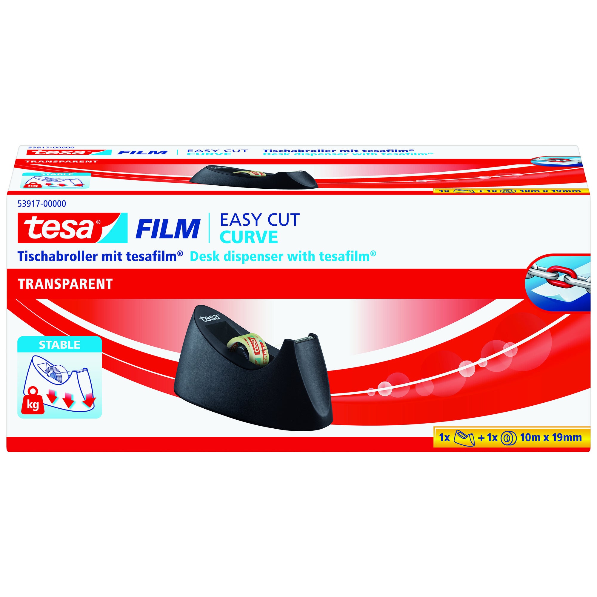 tesa Tischabroller Easy Cut® Curve