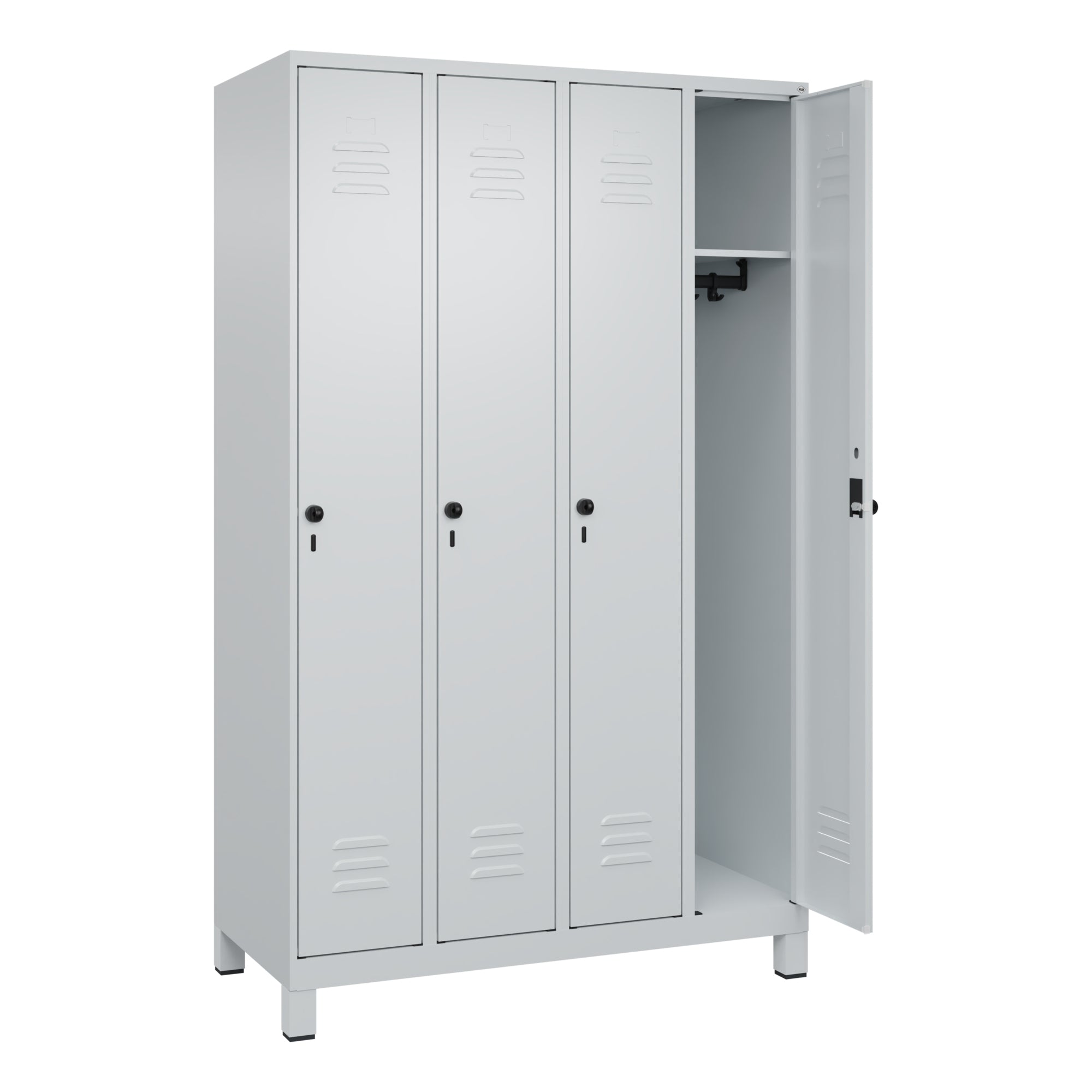 C+P Spind Classic PLUS 4Abteile 195x120x50cm ws/ws