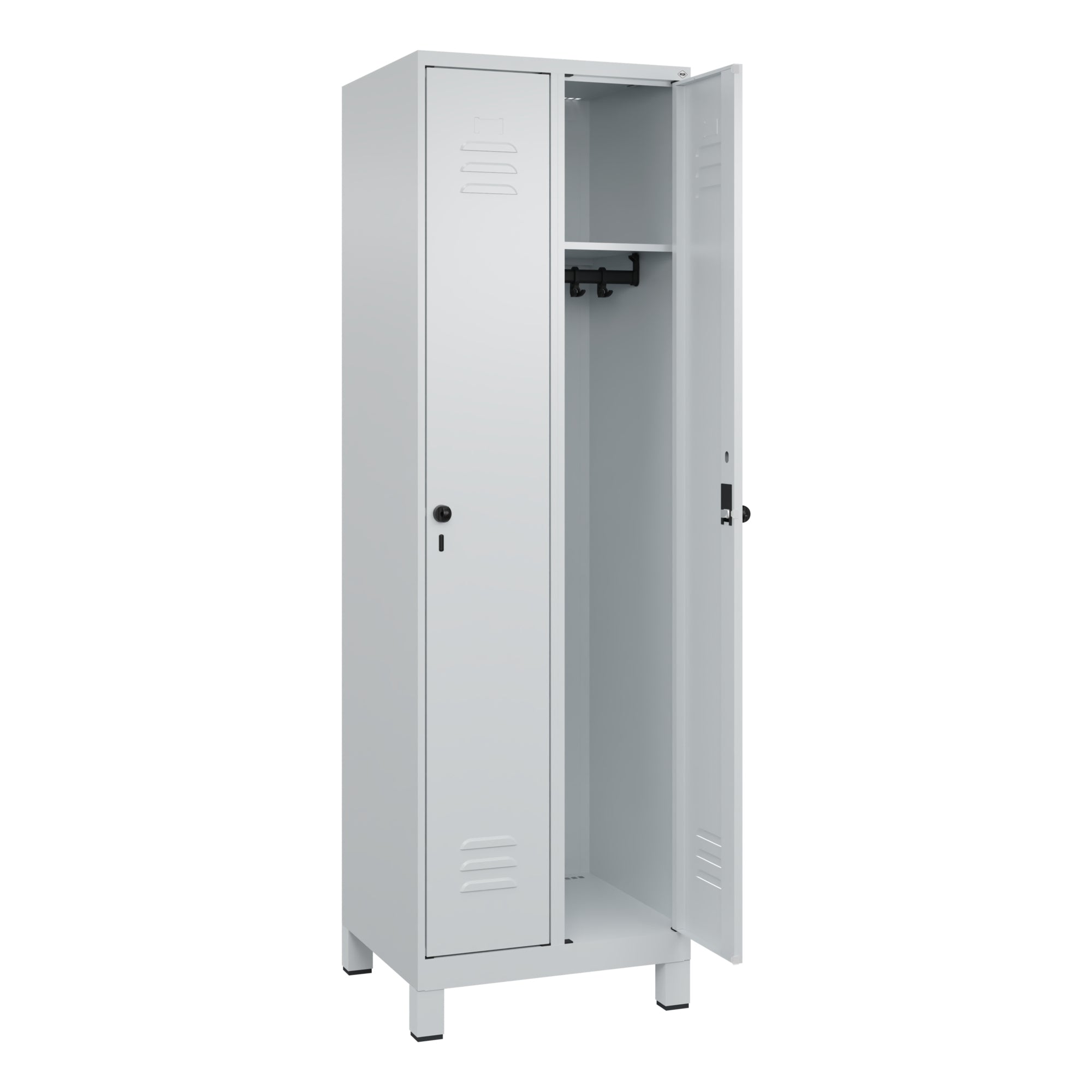 C+P Spind Classic PLUS 2Abteile 1950x600x500mm ws/ws