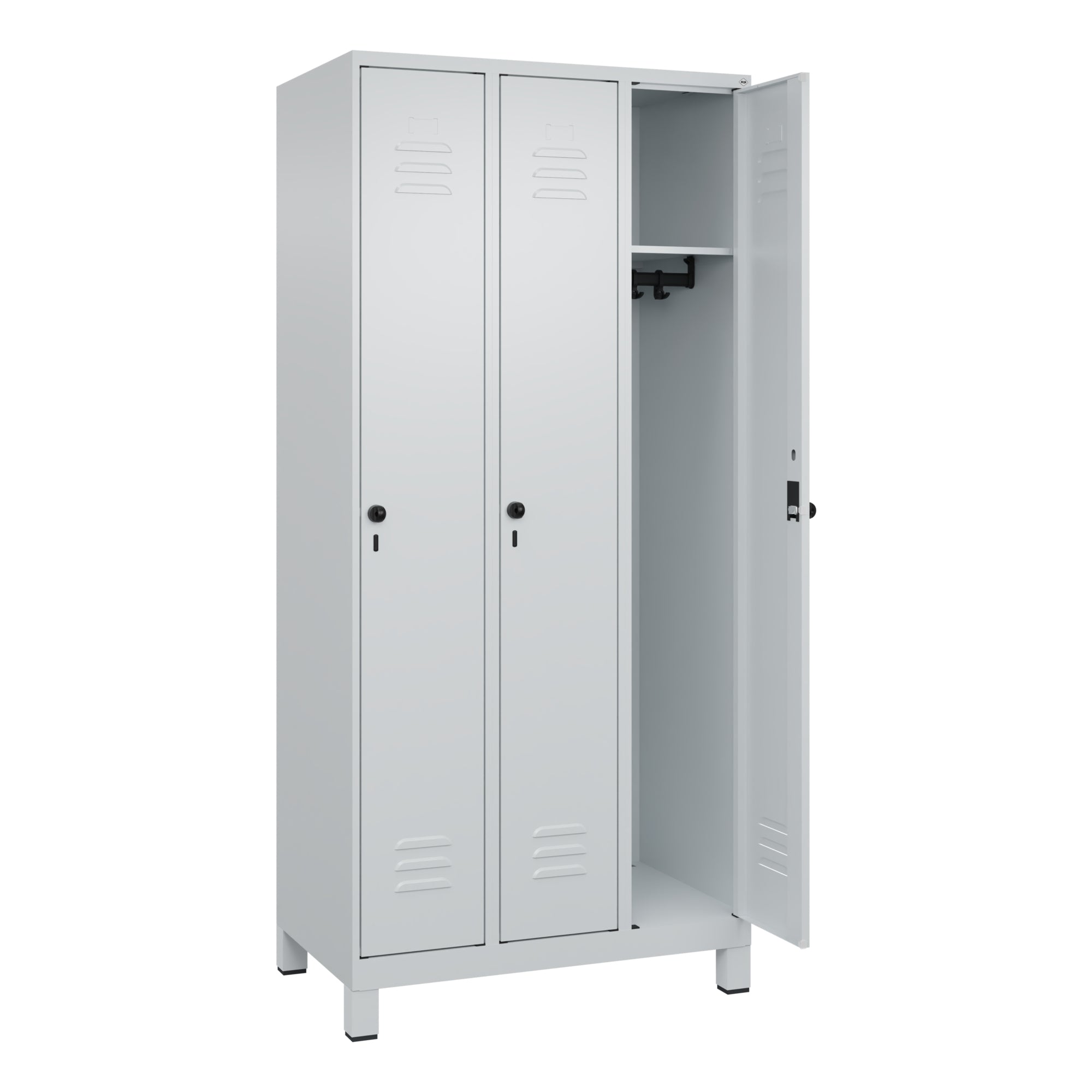 C+P Spind Classic PLUS 3Abteile 1950x900x500mm l.gr