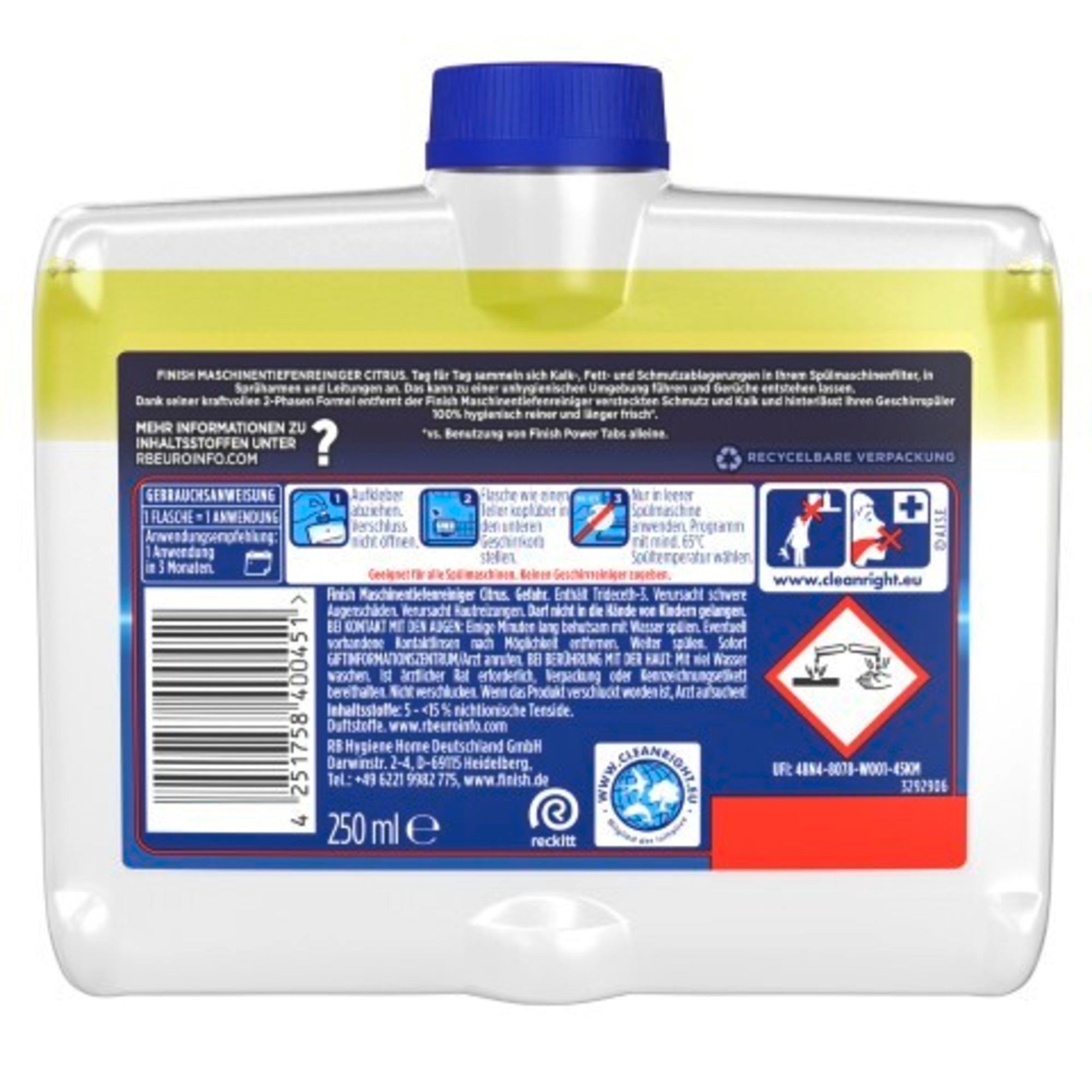 Finish Spülmaschinen- Reiniger Citrus 250ml
