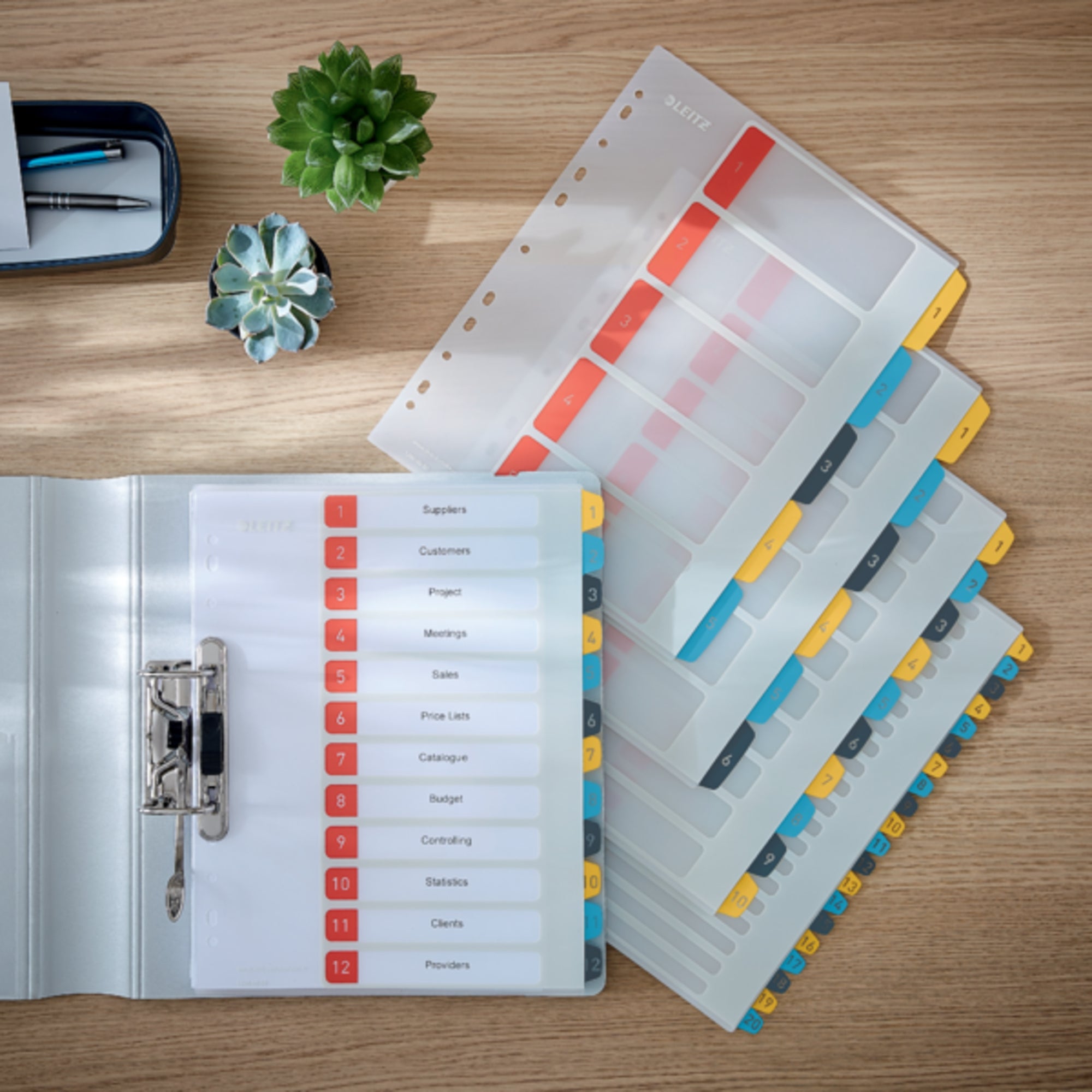 Leitz Zahlenregister Cosy, DIN A4, Überbreite