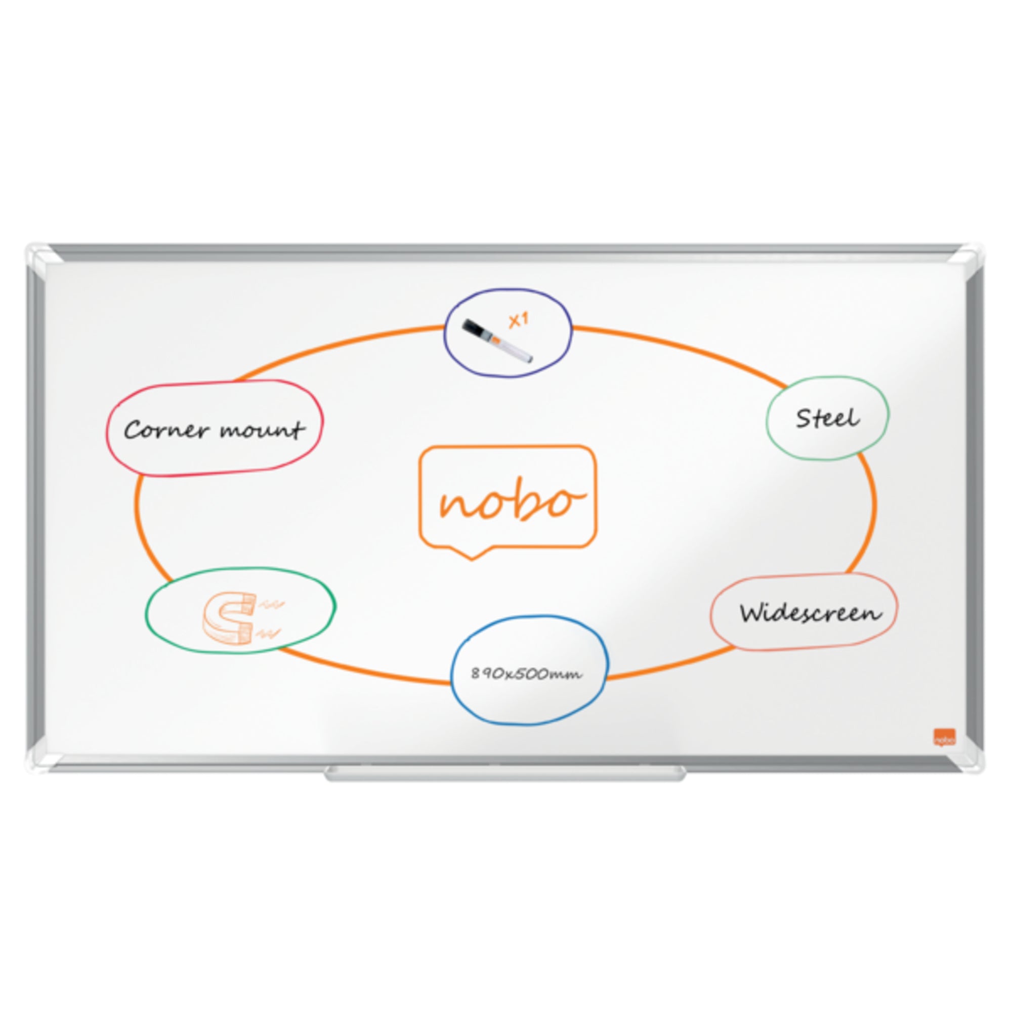 Nobo Whiteboard Premium Plus Nano CleanT Widescreen