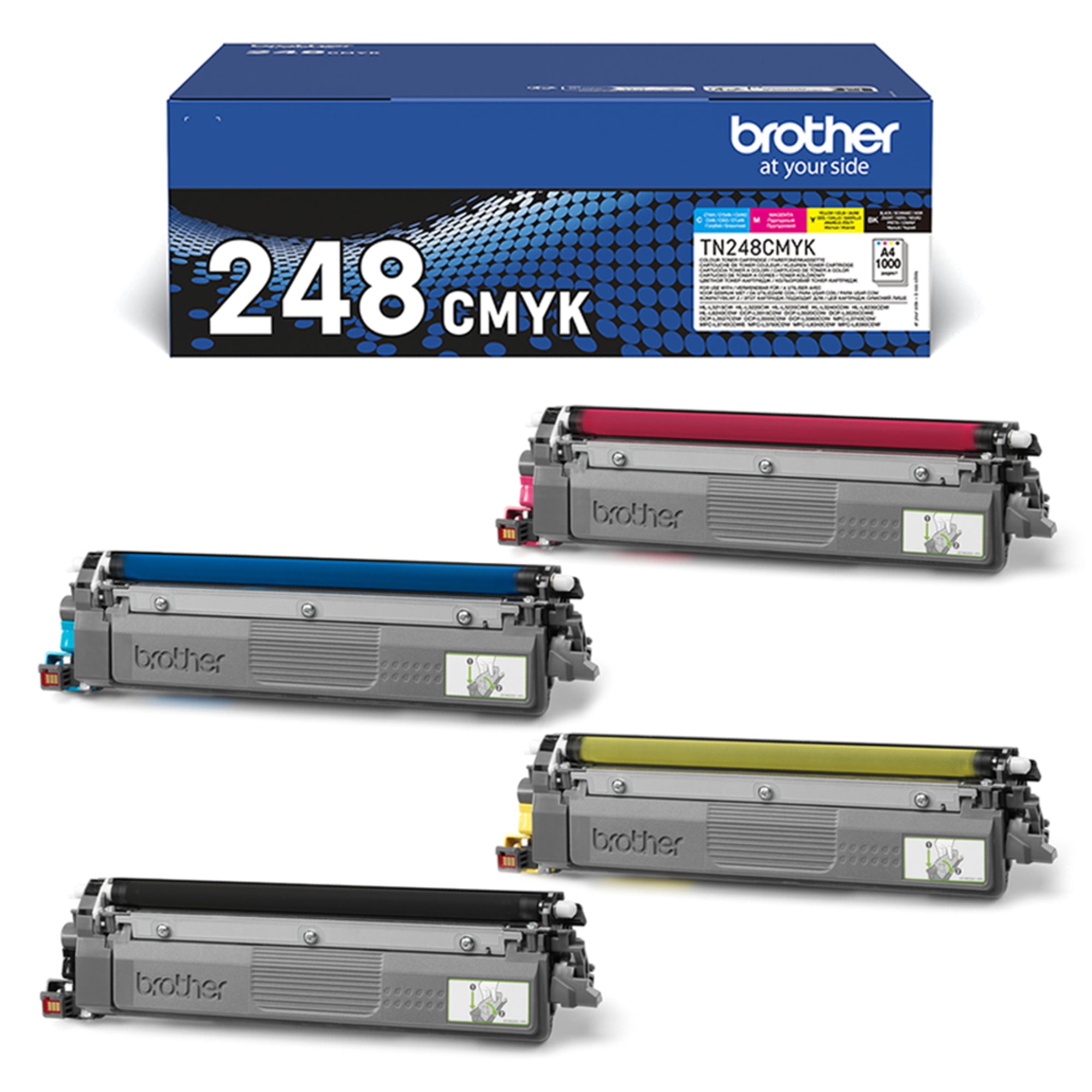 Brother Toner, schwarz, cyan, magenta, gelb