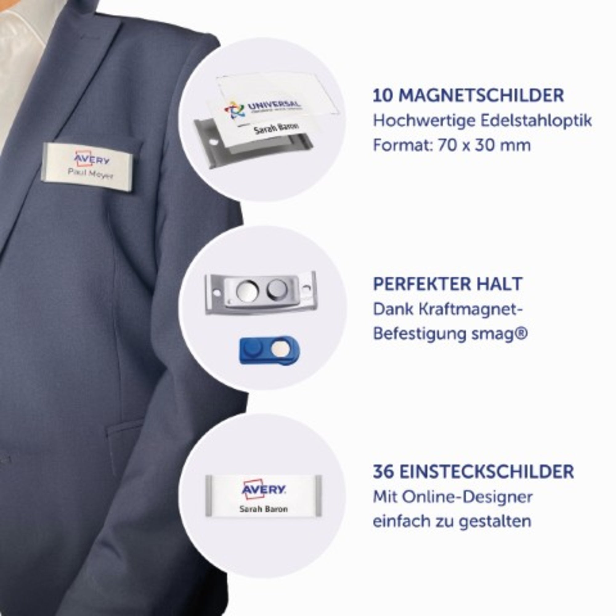 Avery Namensschild polar® classic