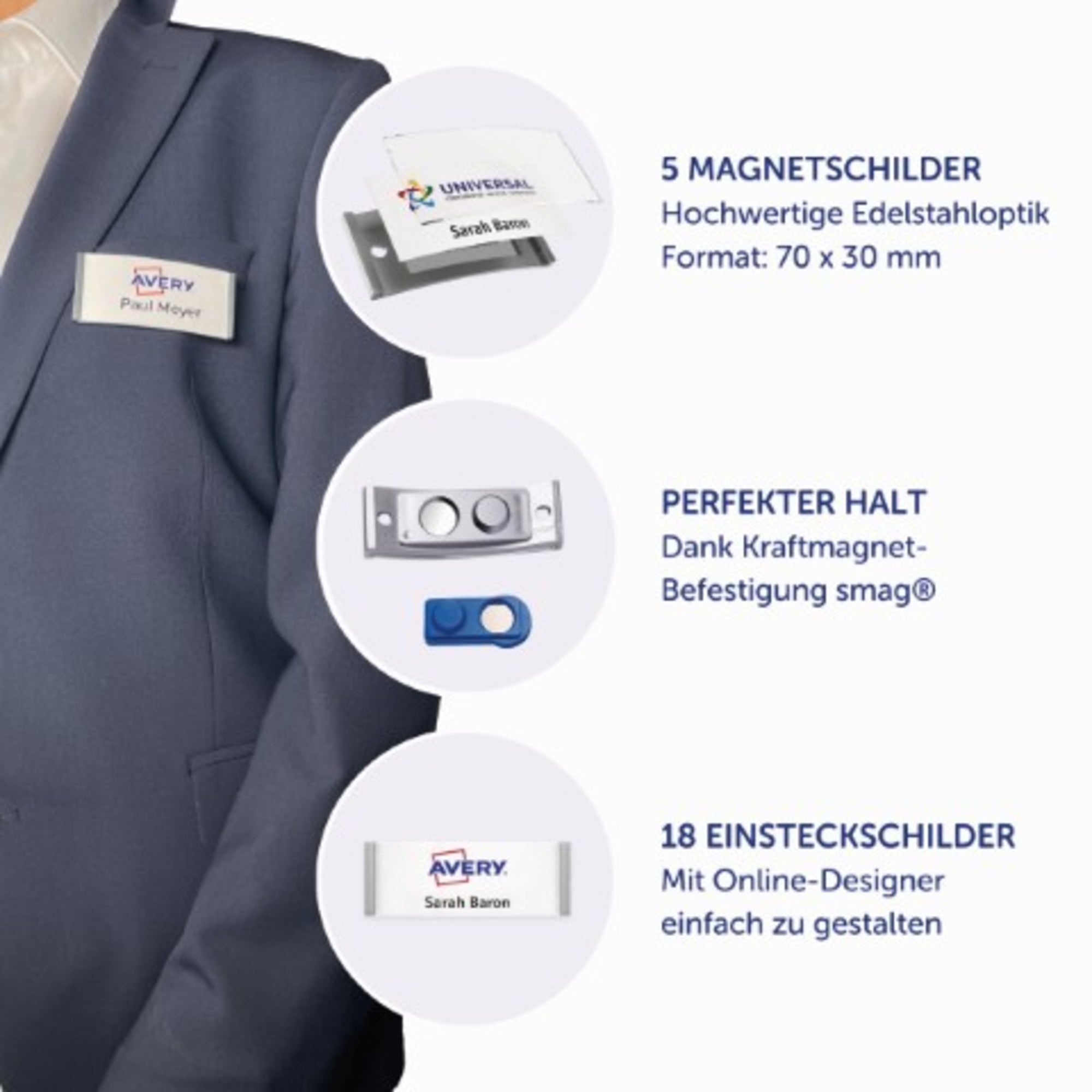 Avery Namensschild polar® classic