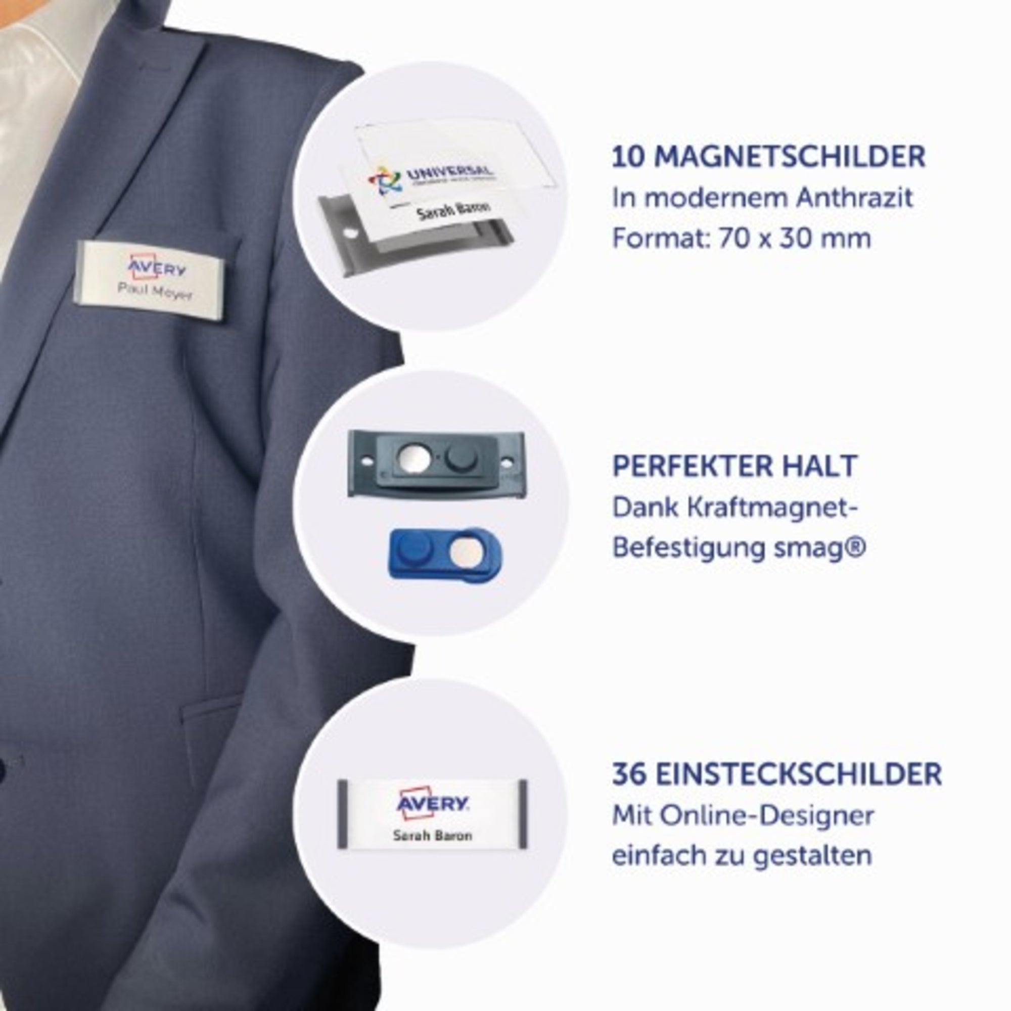 Avery Namensschild polar® classic