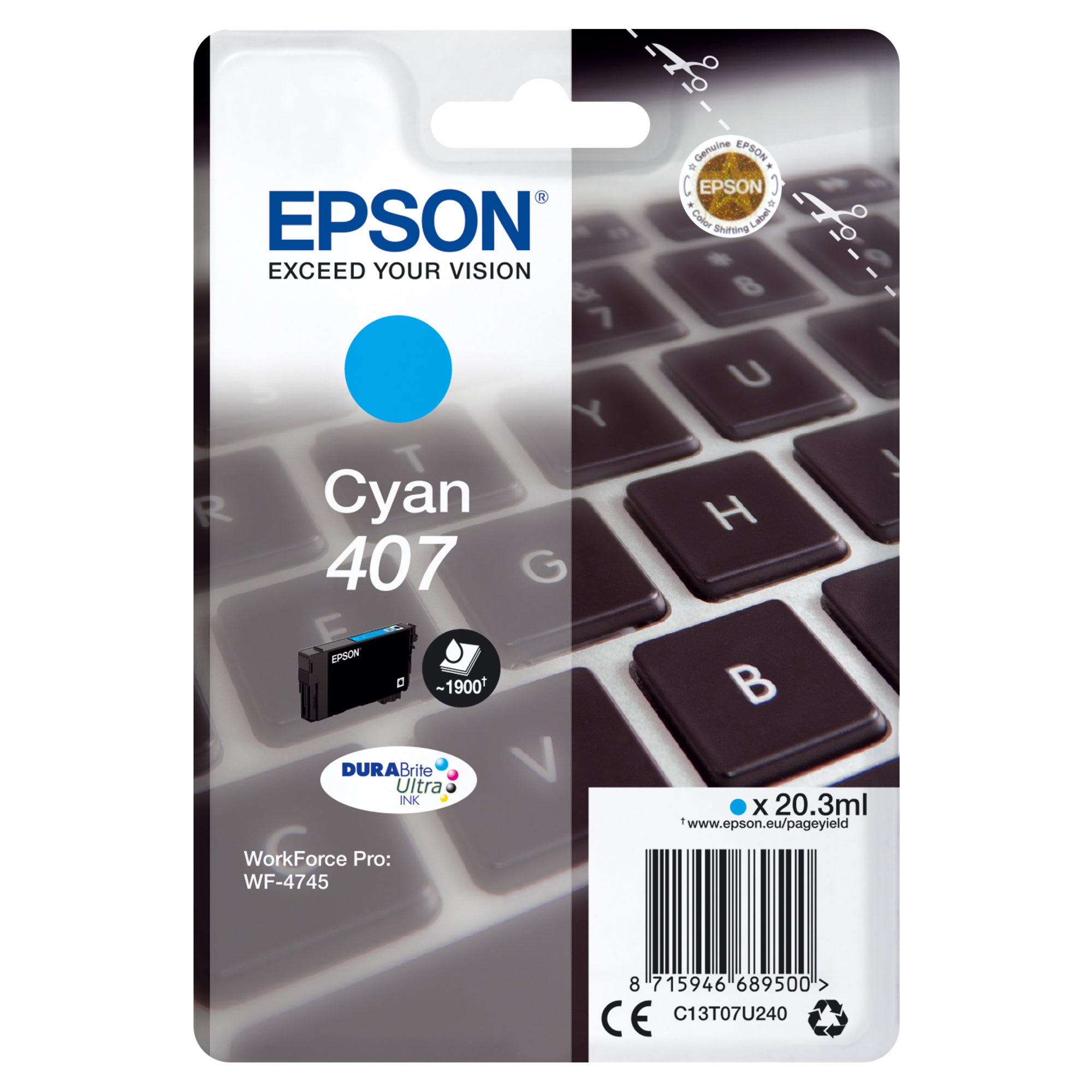Epson Tintenpatrone, cyan