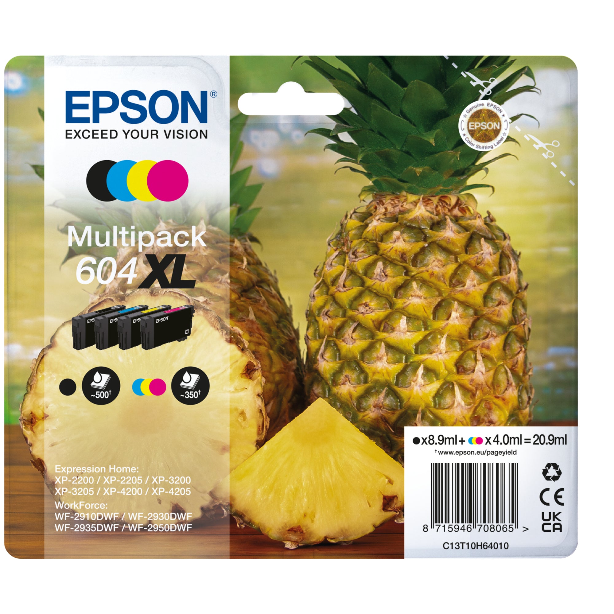 Epson Tintenpatrone, schwarz, cyan, magenta, gelb
