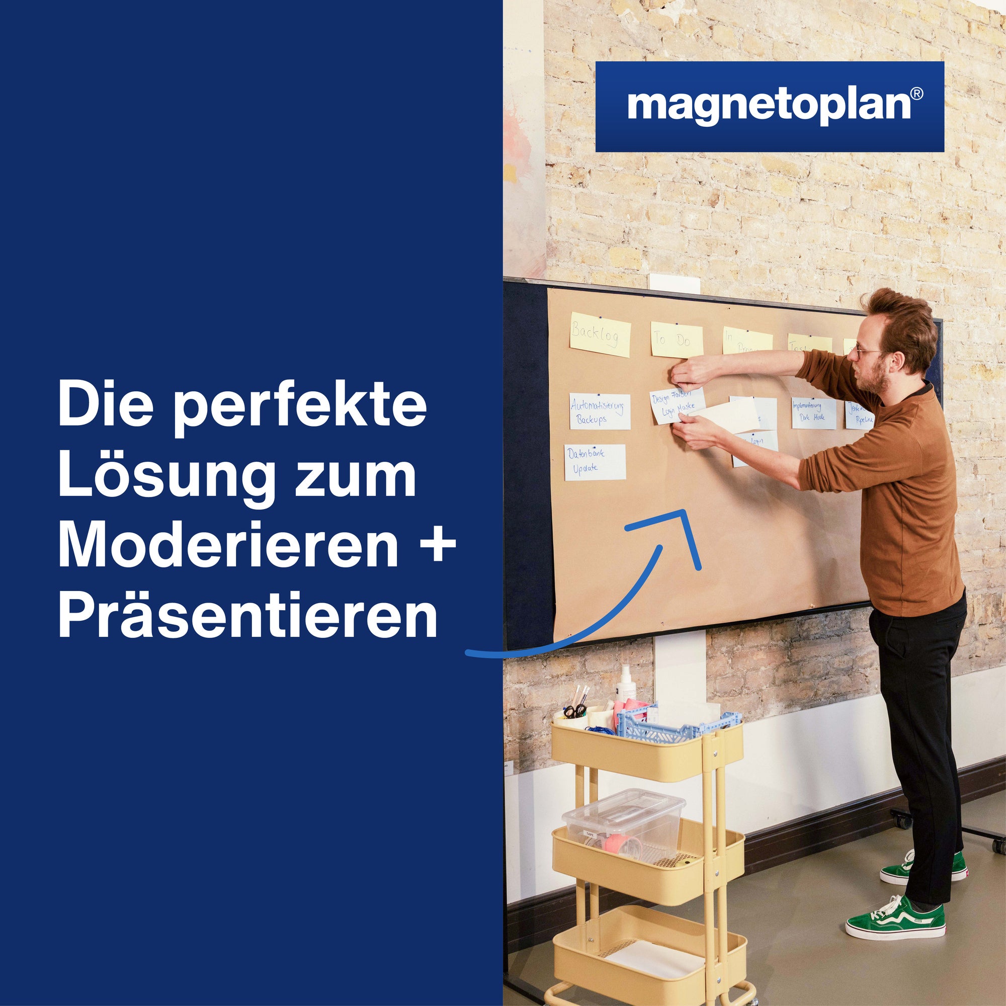 magnetoplan ModKarte Rechteck sk 205x95 sort 250St