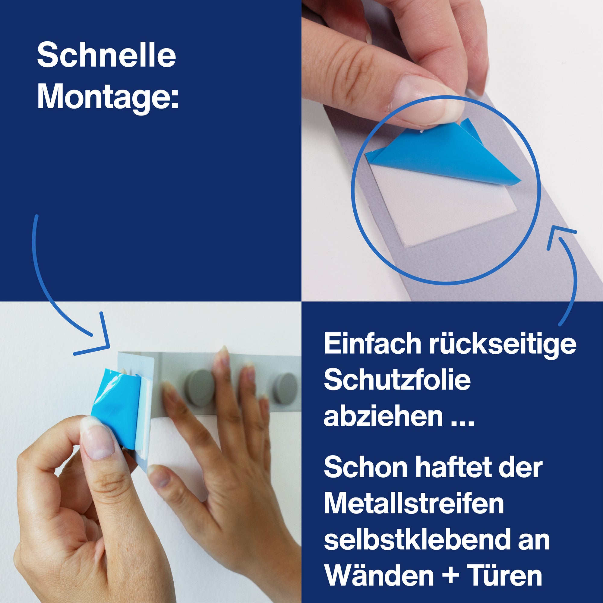 magnetoplan Leiste magnetowand 5x100cm ws +6Mag.
