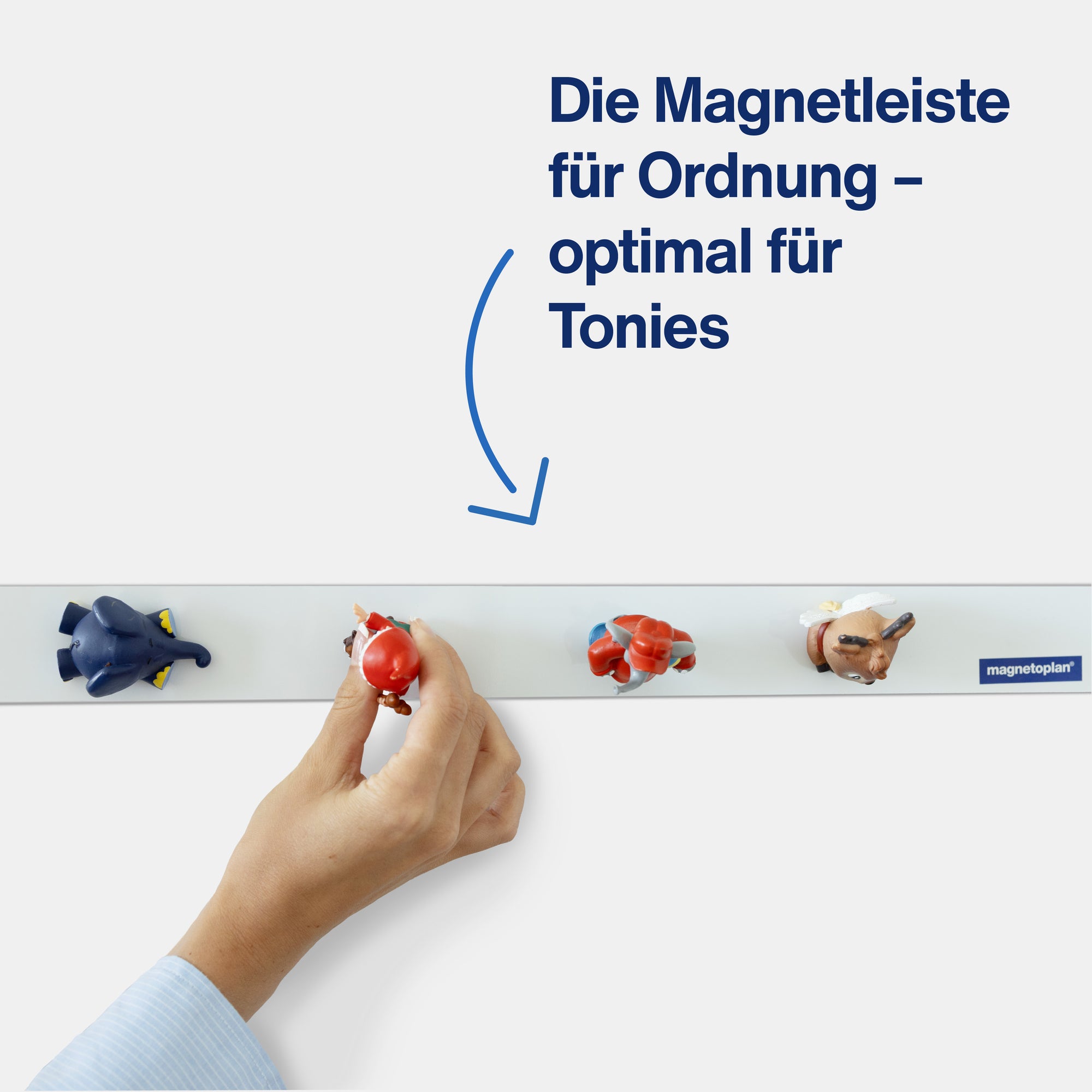 magnetoplan Leiste magnetowand 5x100cm ws +6Mag.