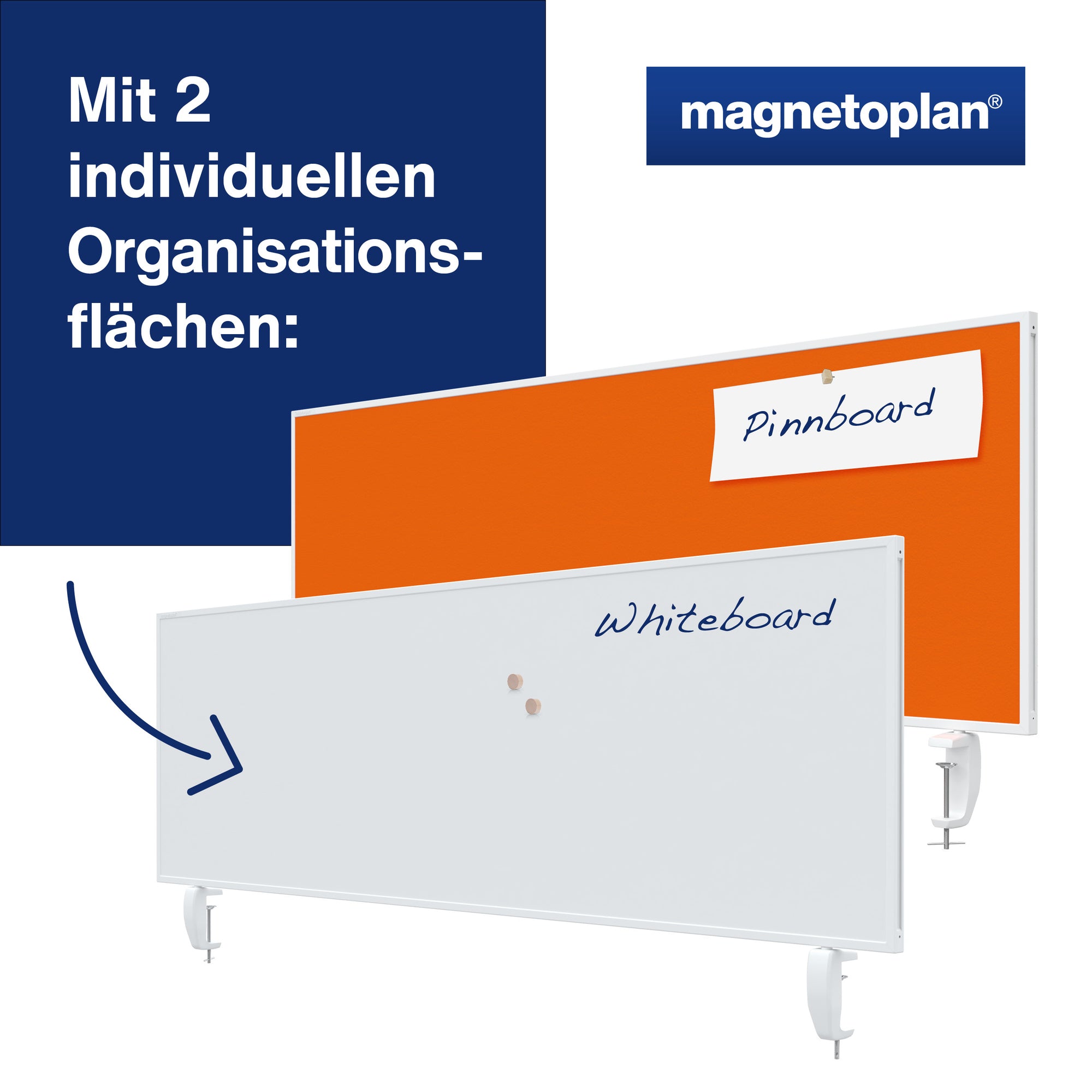 magnetoplan Tischtrennwand VarioPin