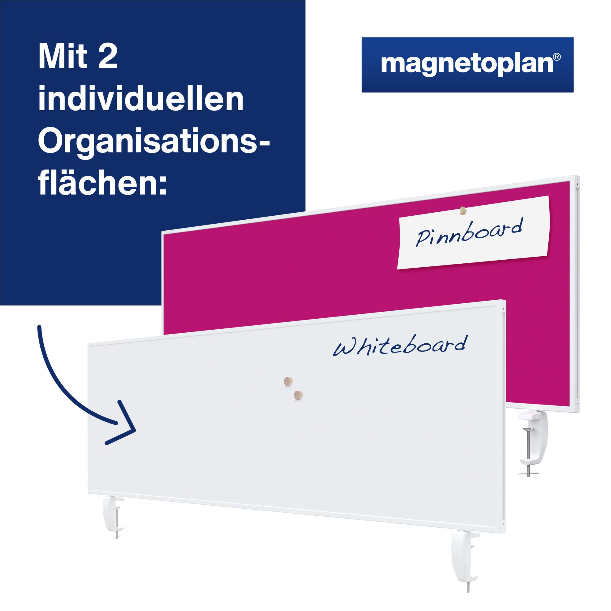 magnetoplan Tischtrennwand VarioPin