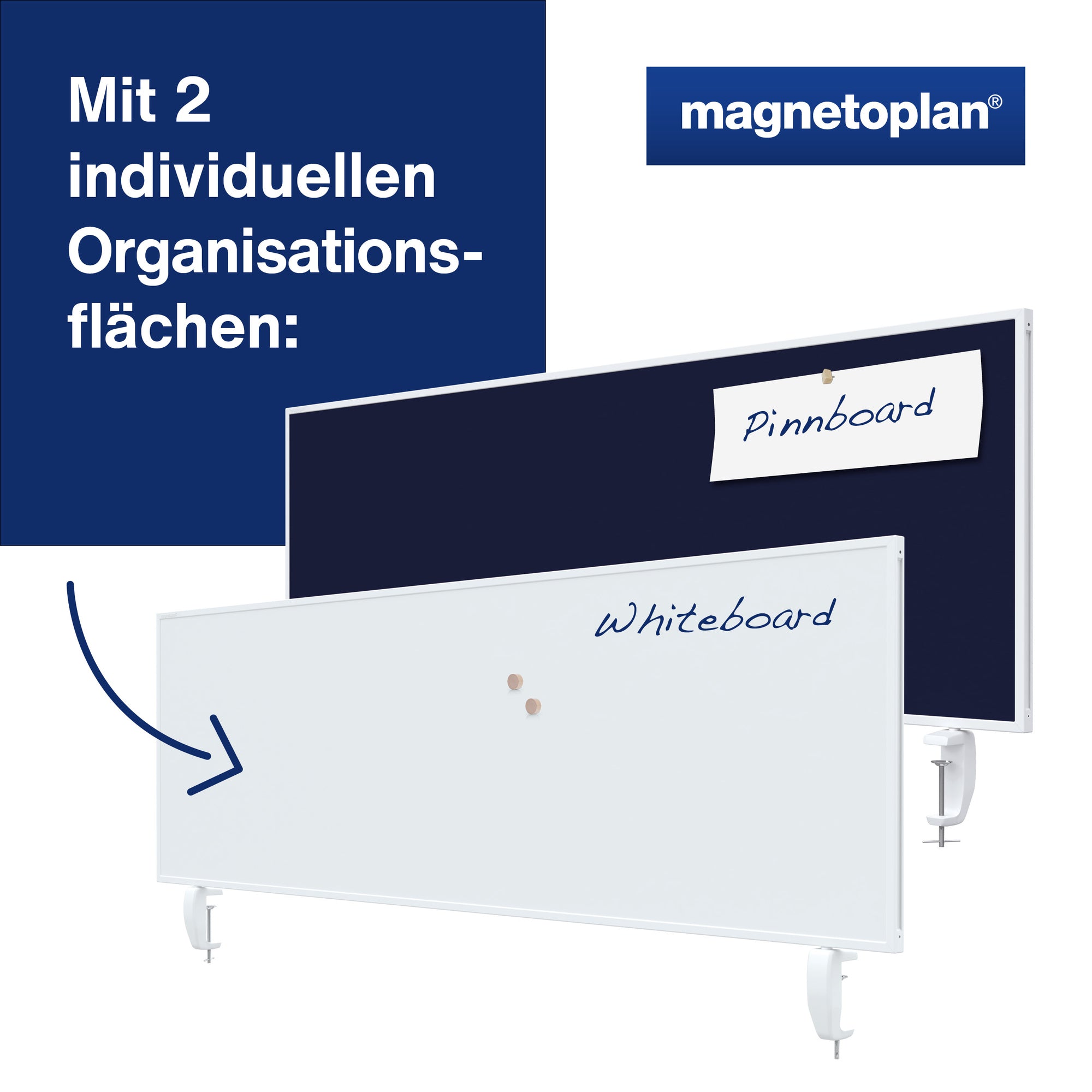 magnetoplan Tischtrennwand VarioPin