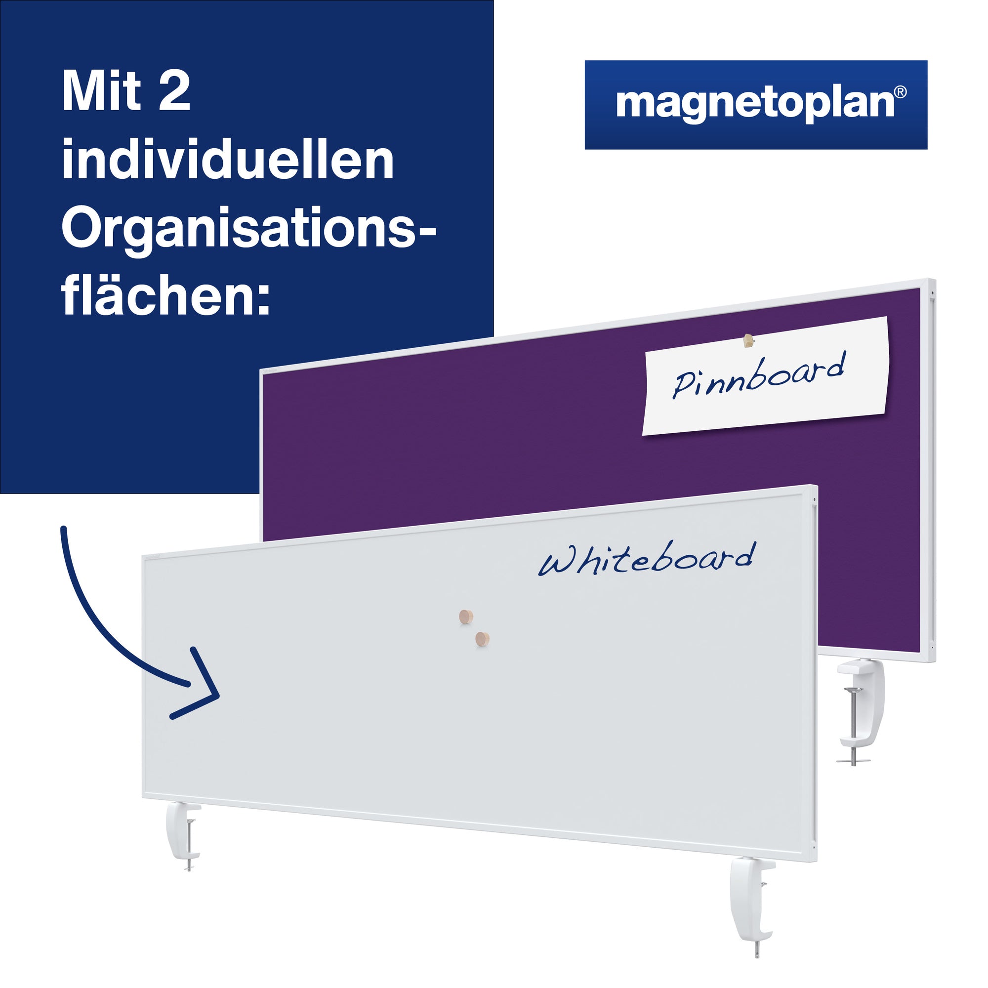 magnetoplan Tischtrennwand VarioPin