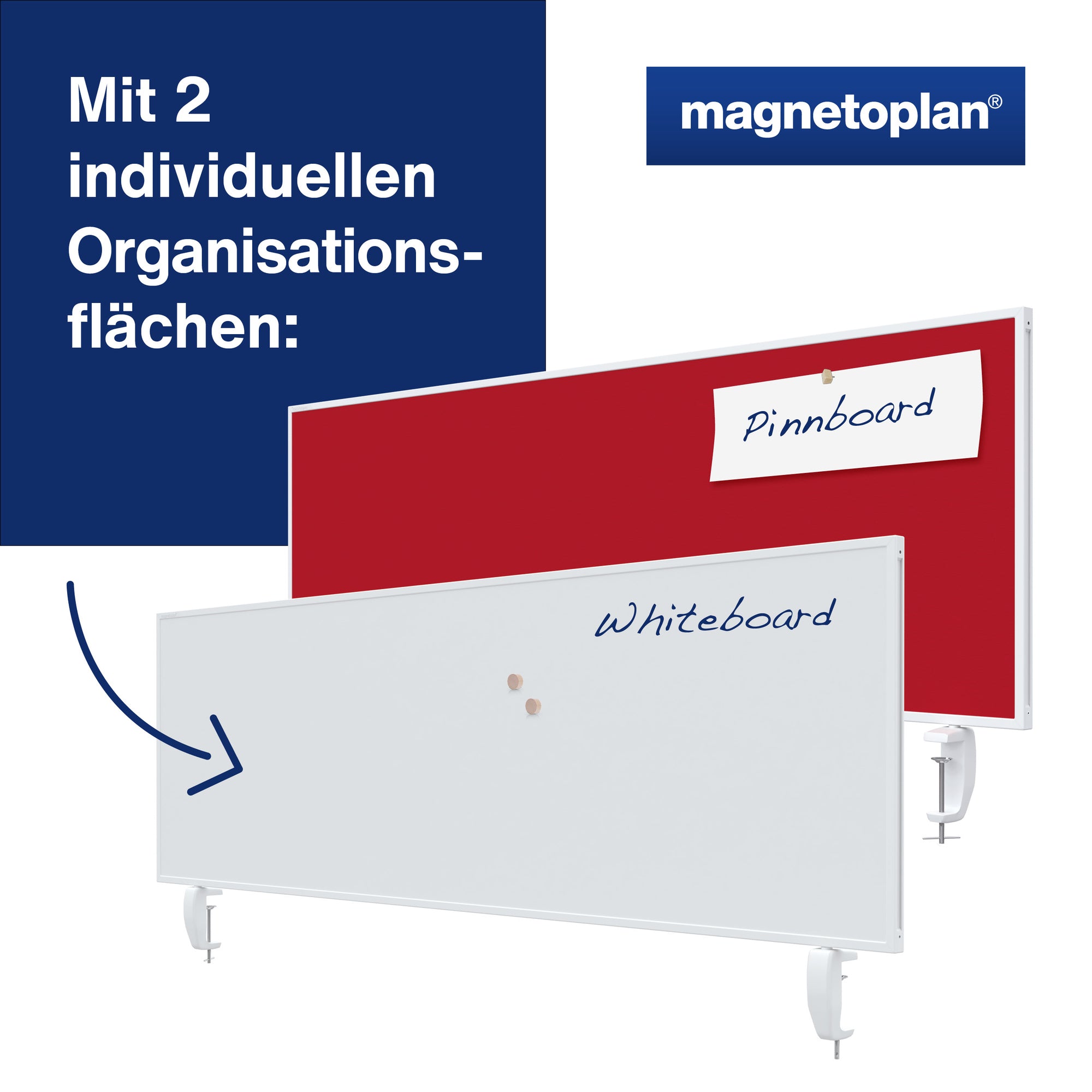 magnetoplan Tischtrennwand VarioPin