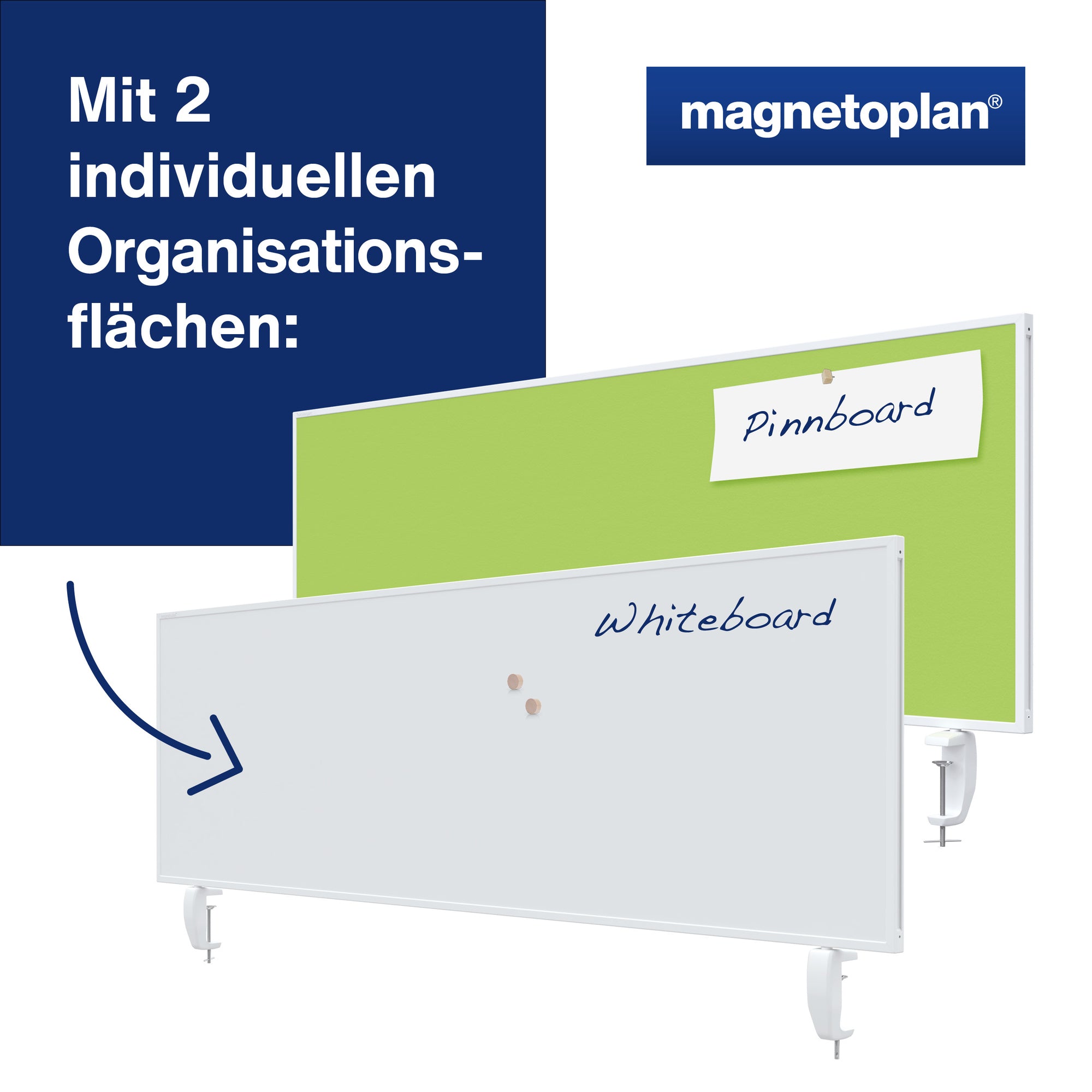 magnetoplan Tischtrennwand VarioPin