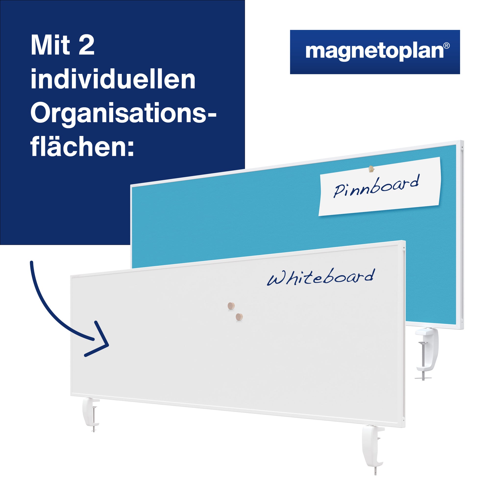 magnetoplan Tischtrennwand VarioPin