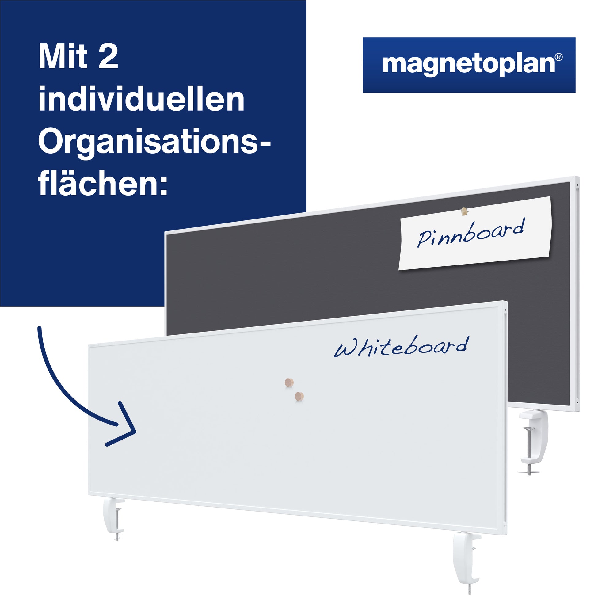 magnetoplan Tischtrennwand VarioPin