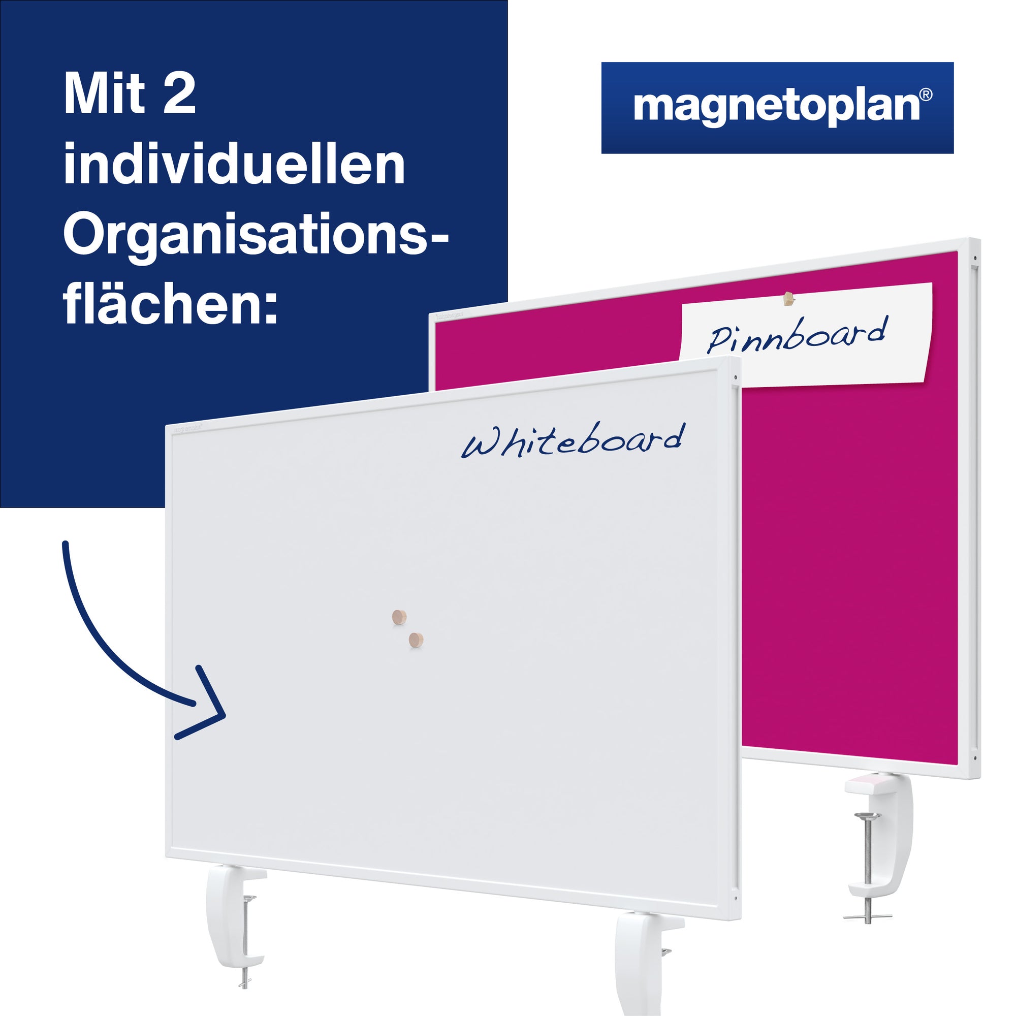 magnetoplan Tischtrennwand VarioPin