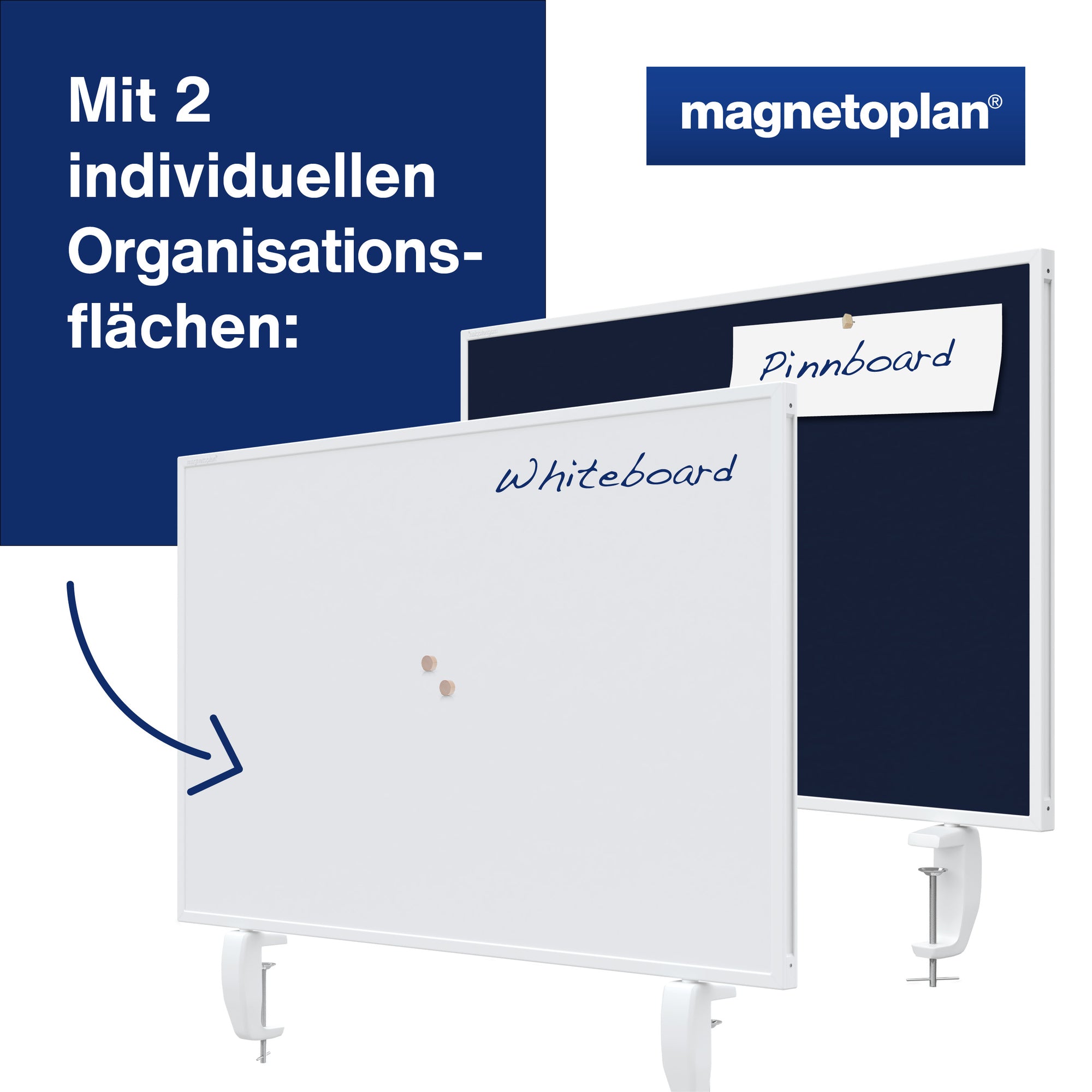 magnetoplan Tischtrennwand VarioPin