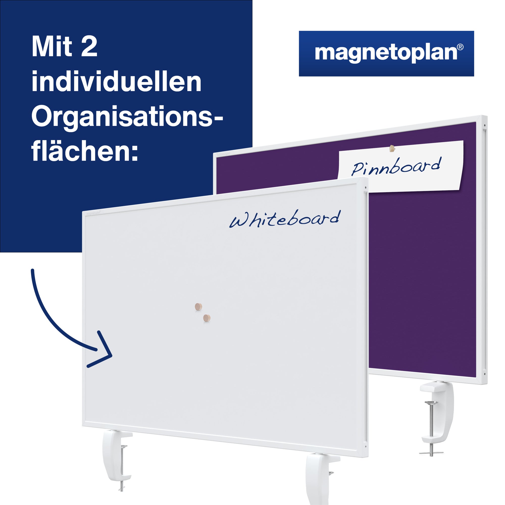 magnetoplan Tischtrennwand VarioPin