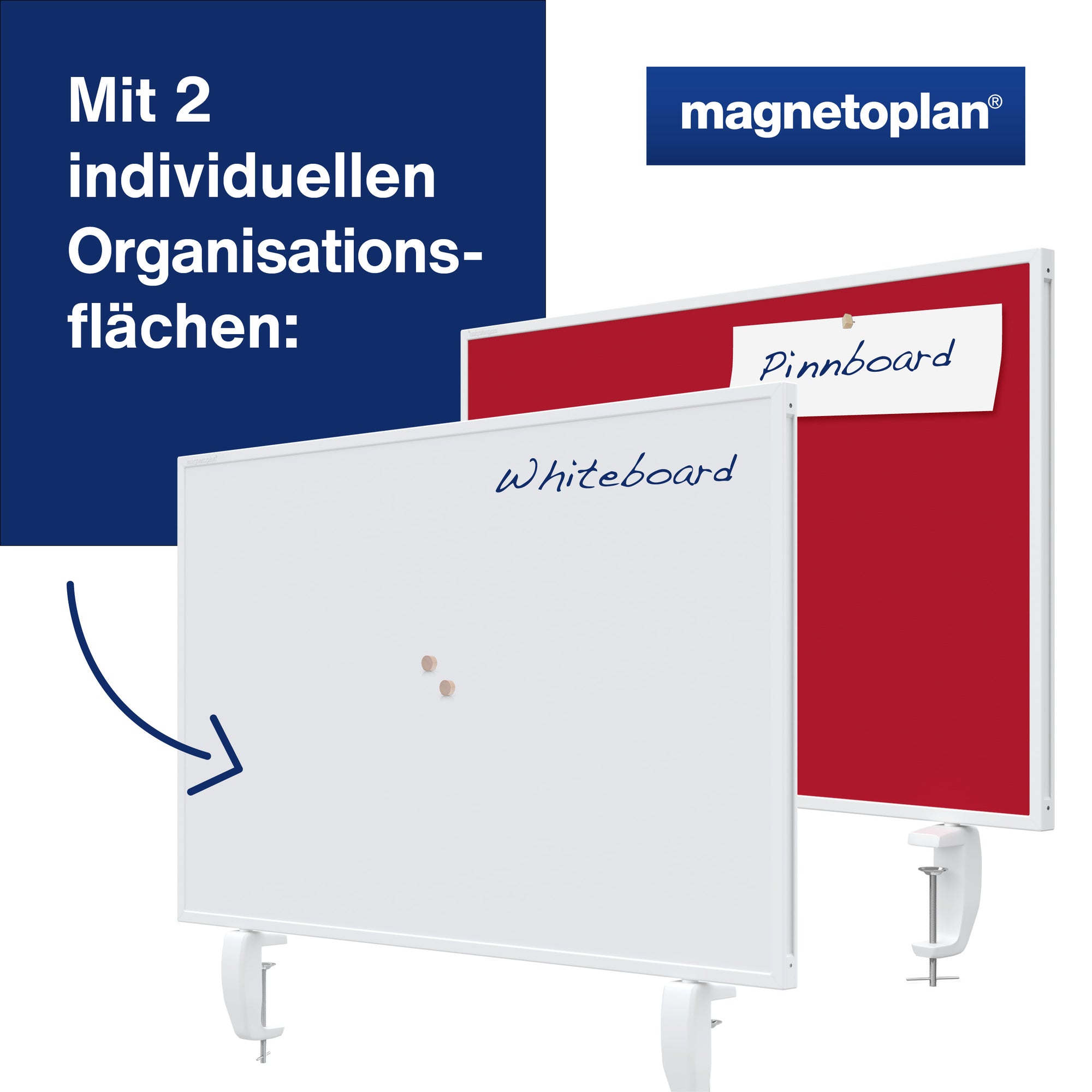 magnetoplan Tischtrennwand VarioPin