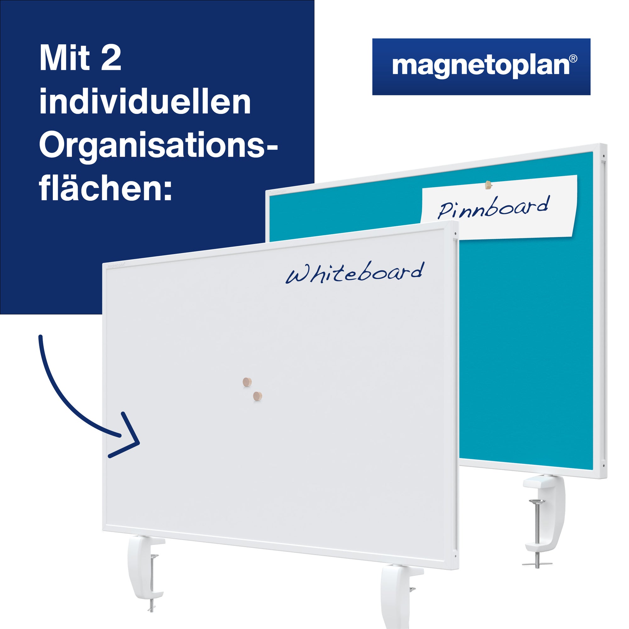 magnetoplan Tischtrennwand VarioPin