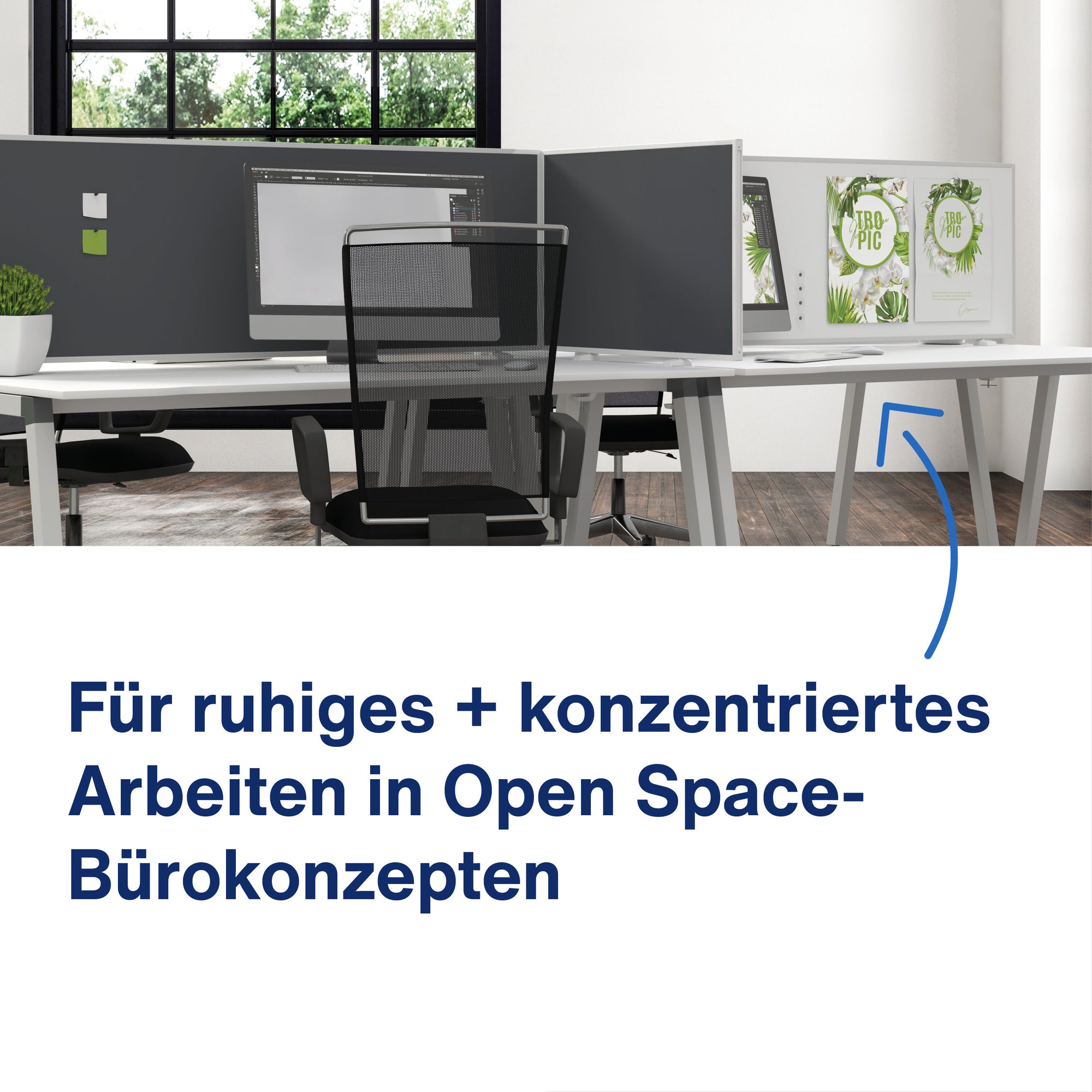magnetoplan Tischtrennwand VarioPin
