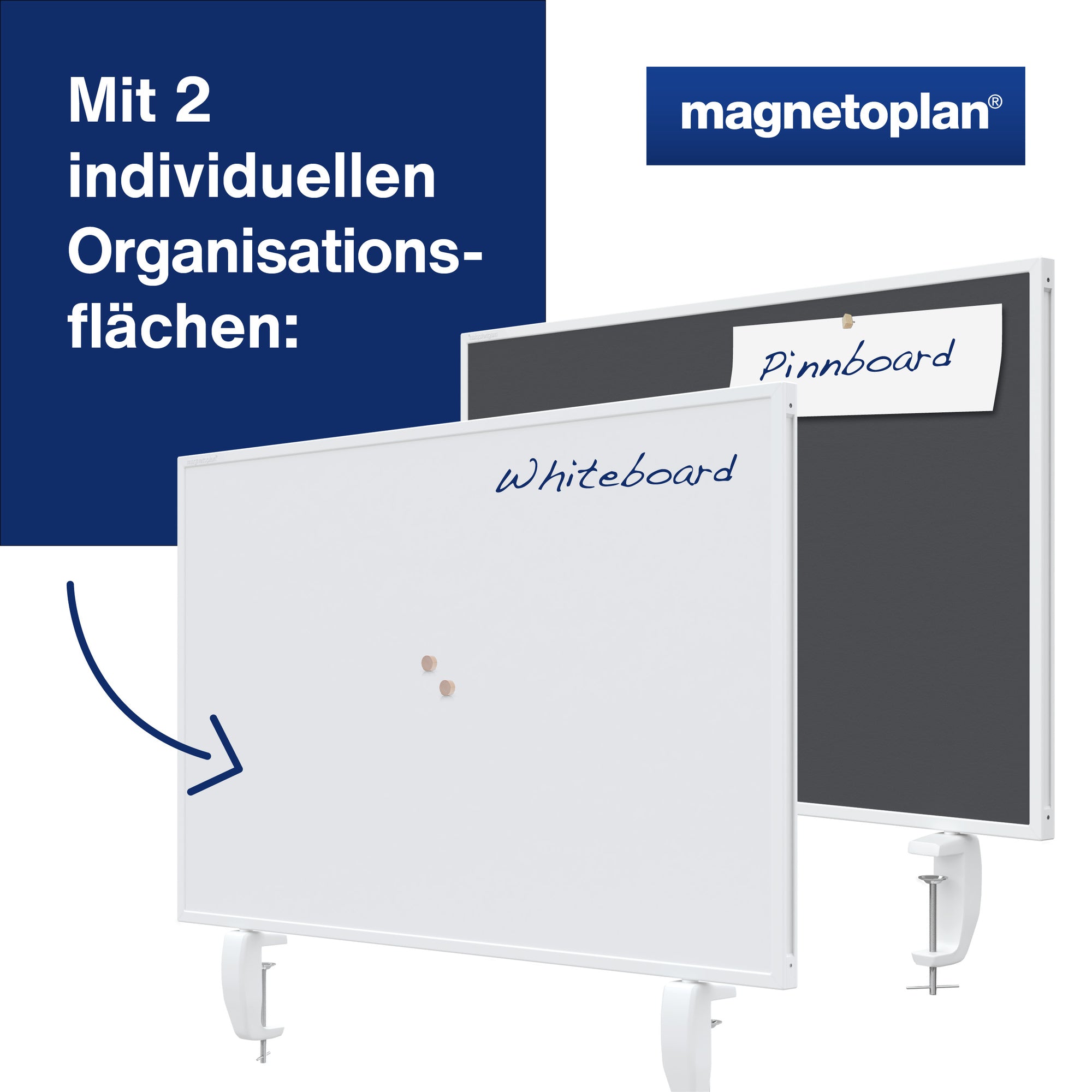 magnetoplan Tischtrennwand VarioPin