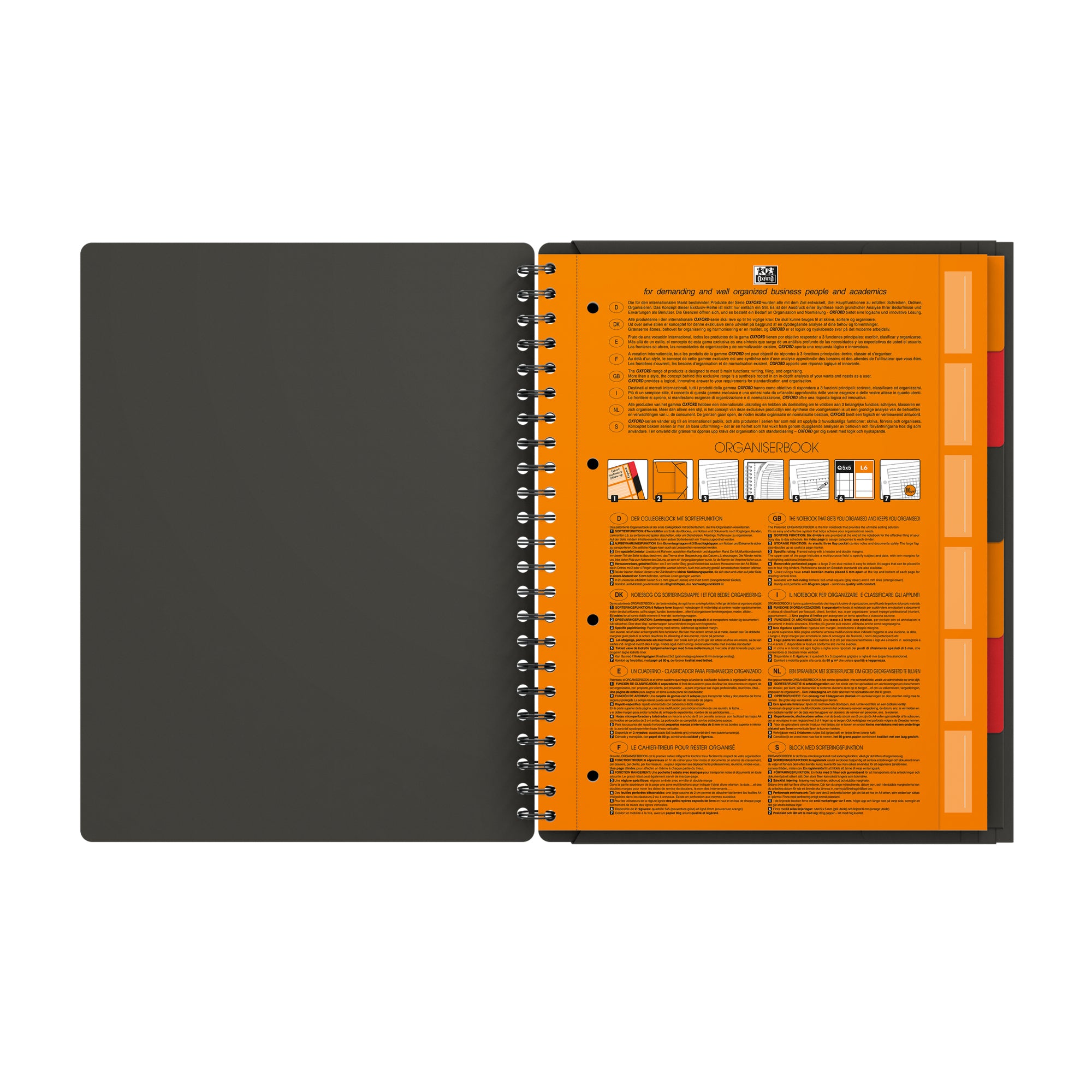 Oxford Collegeblock International Organiserbook