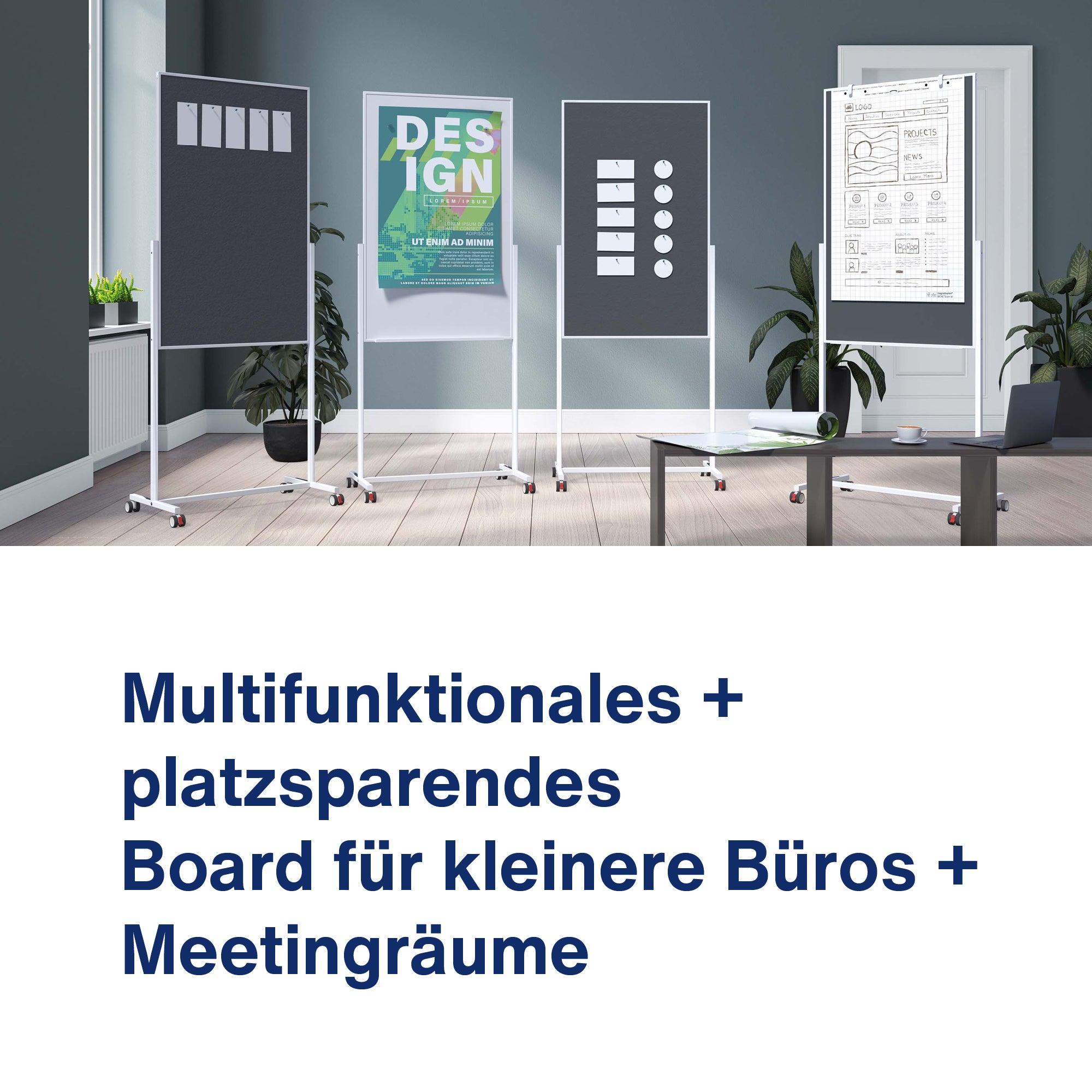 magnetoplan Multifunktionstafel Universal 3-in-1