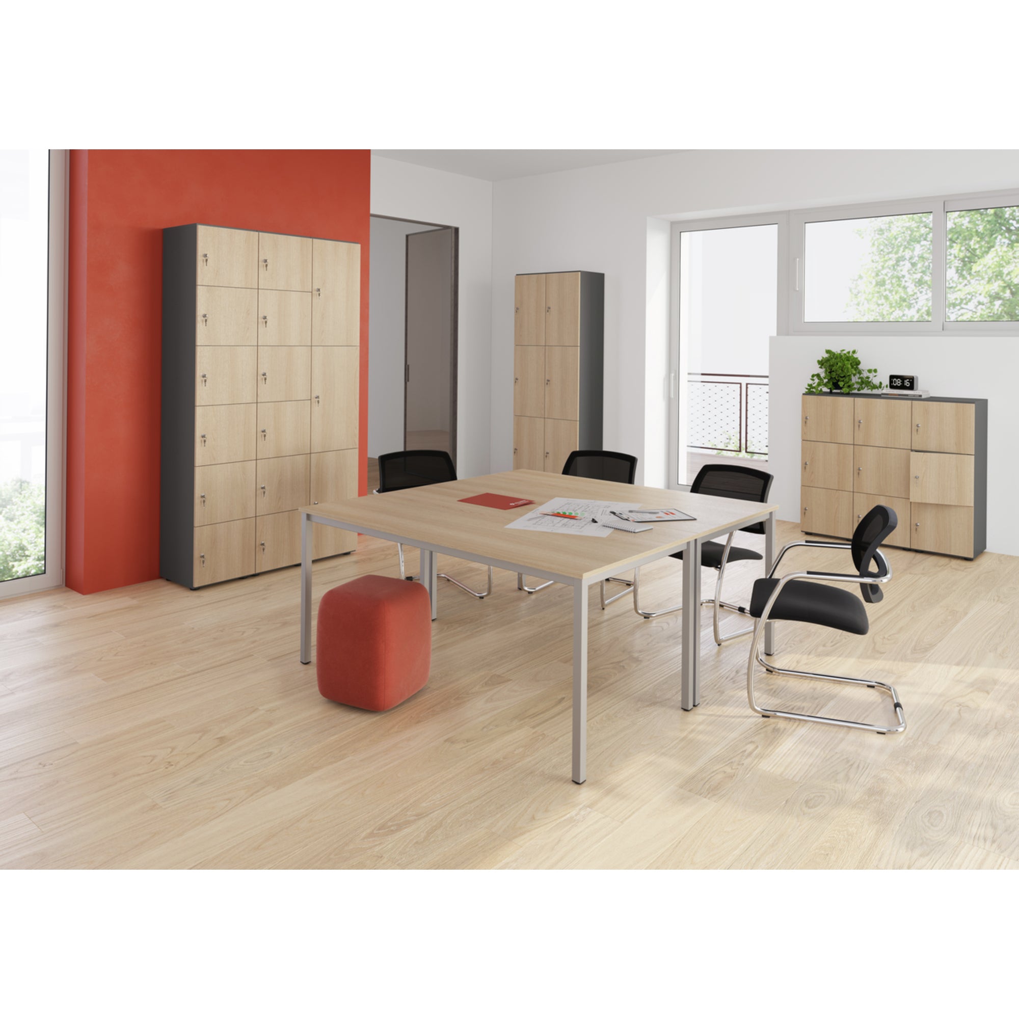 Hammerbacher Schließfachschrank, 400 x 2.156 x 420 mm (B x H x T)