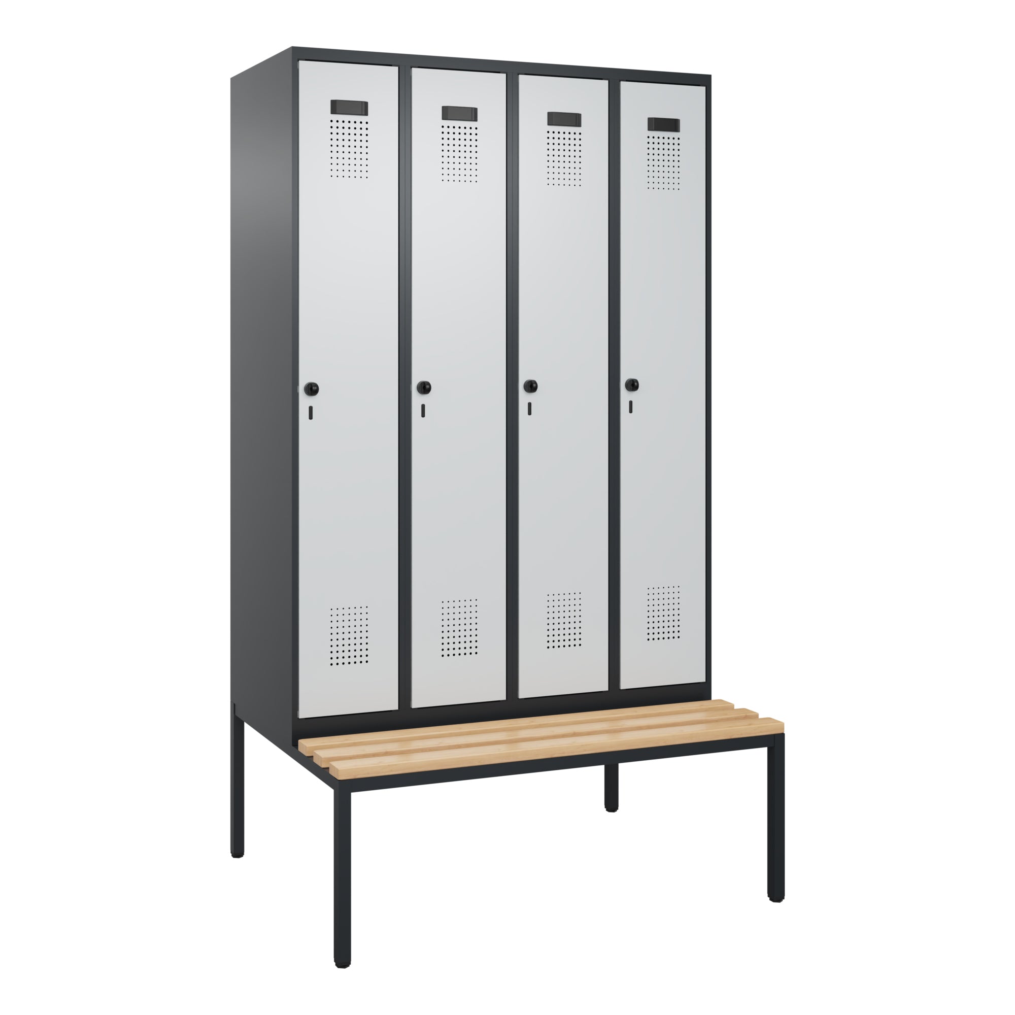 C+P Spind Evolo PLUS Bank 4Abt 2120x1200x815 sgr/lgr