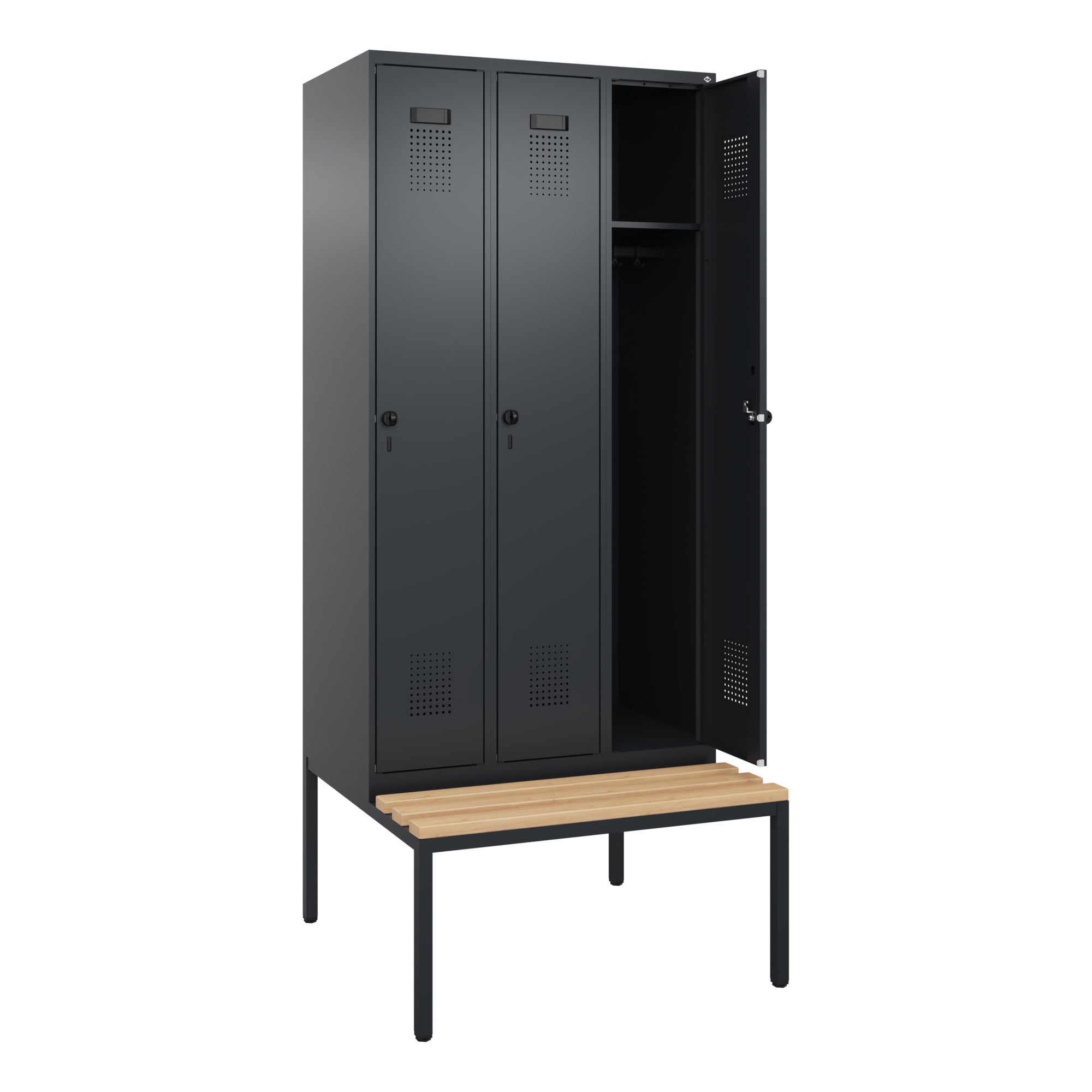 C+P Spind Evolo PLUS Bank 3Abt 2120x900x815 sgr/sgr