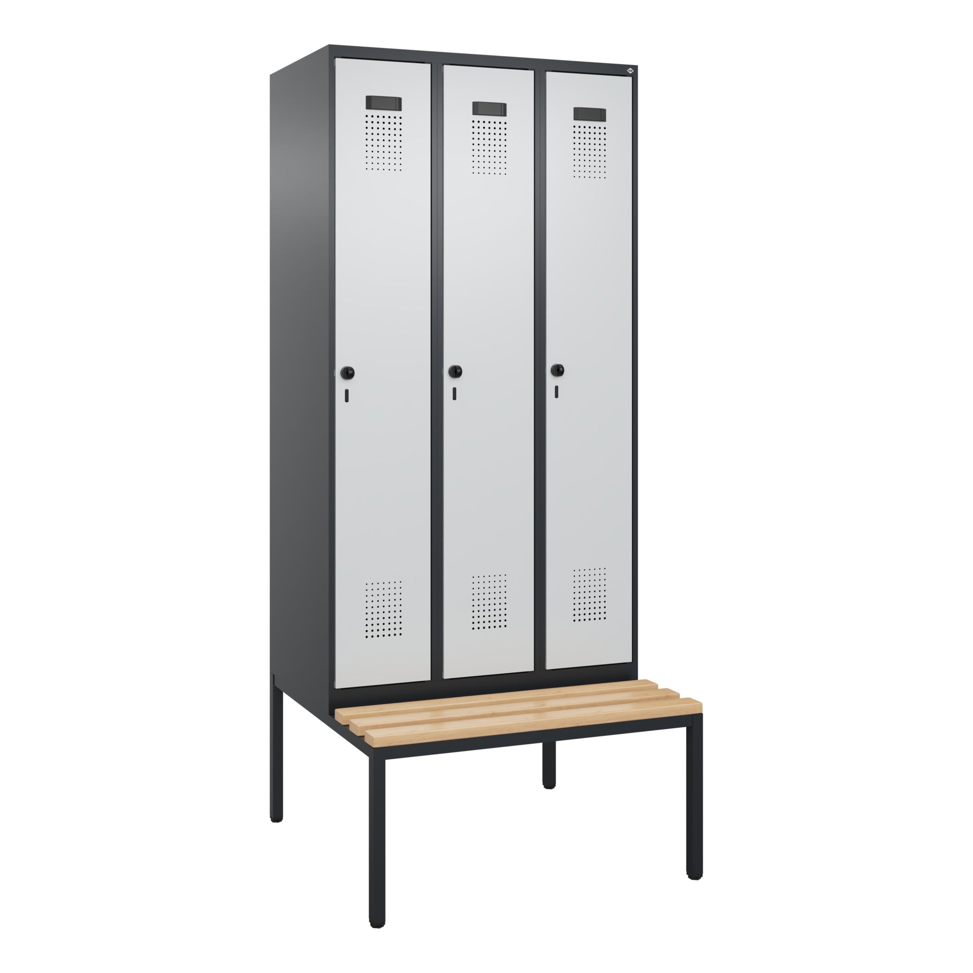 C+P Spind Evolo PLUS Bank 3Abt 2120x900x815 sgr/lgr